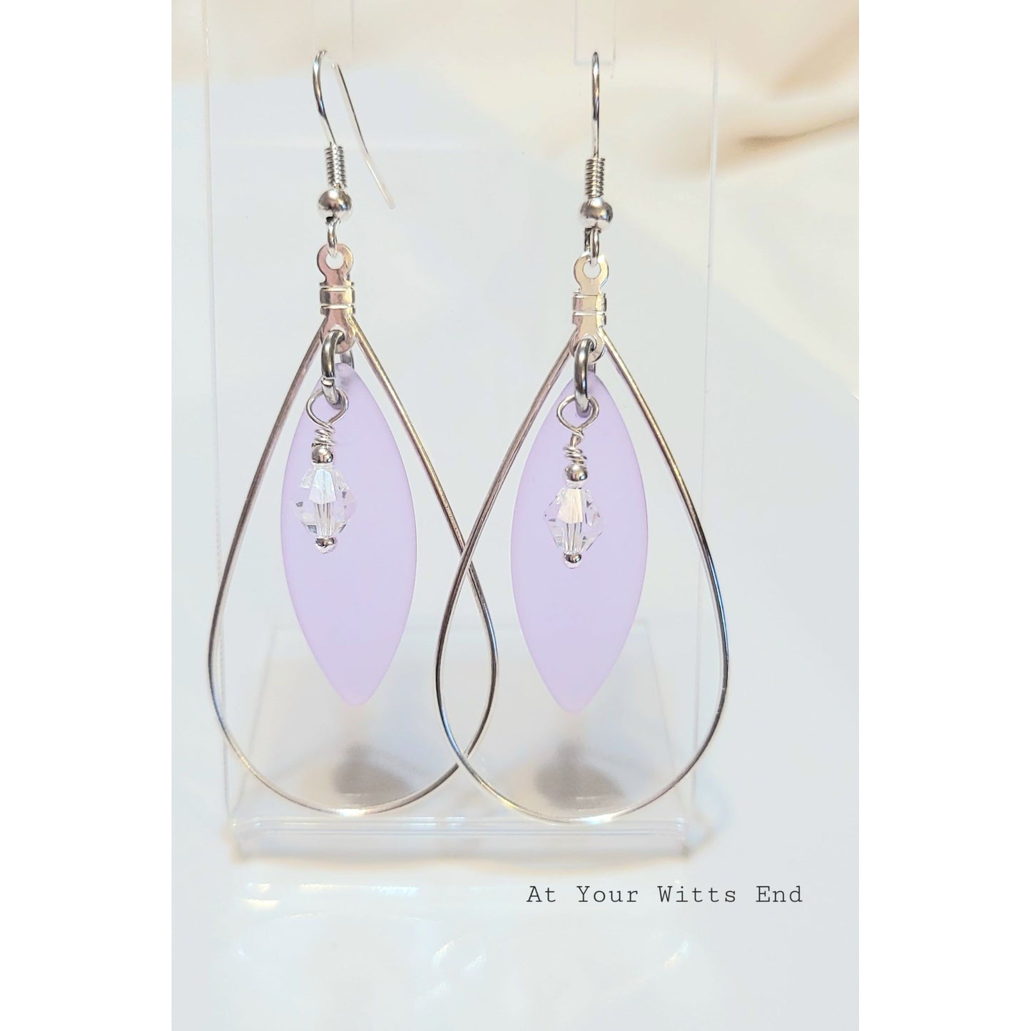 Seaglass Hoop Earrings, sterling silver
