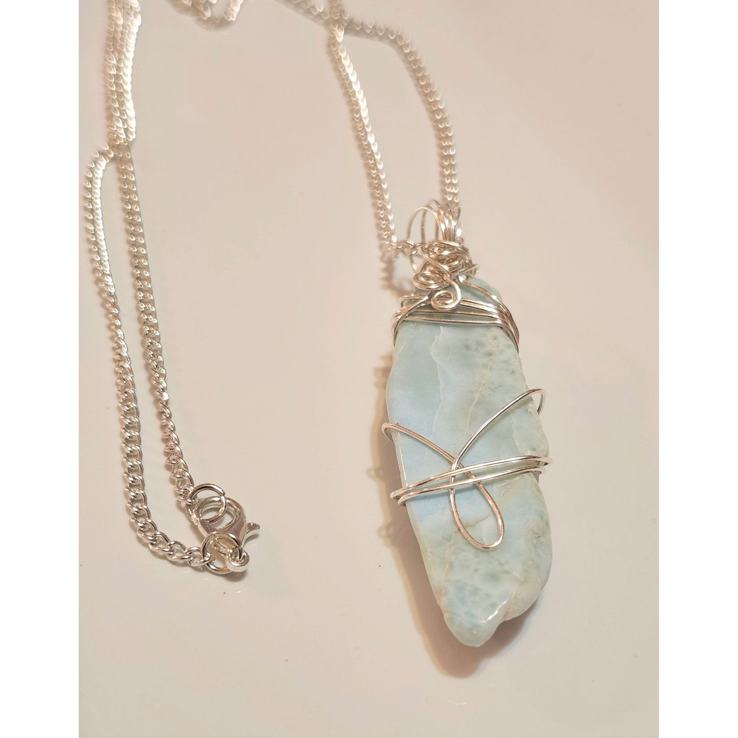 Larimar Stone Pendant Necklace