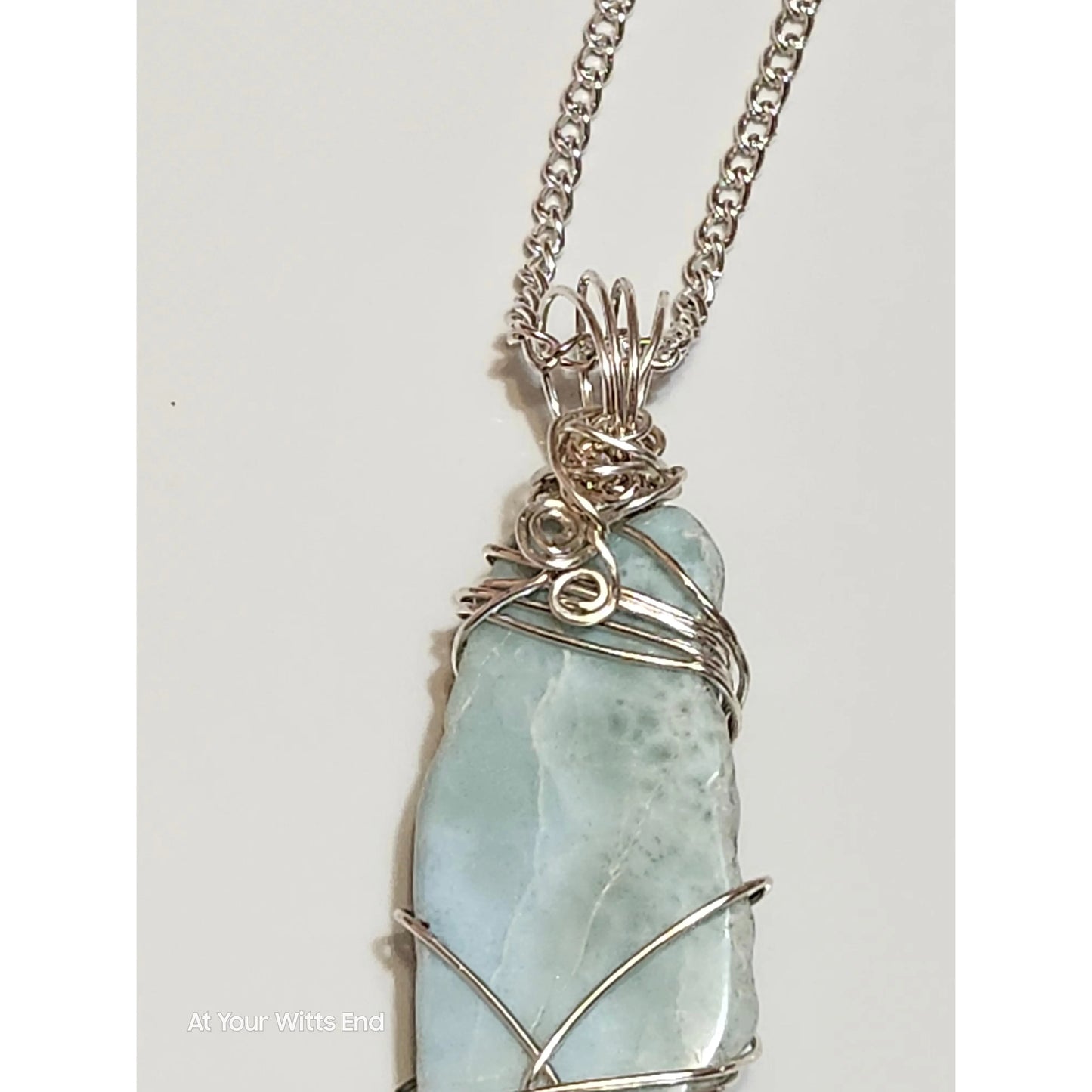 Larimar Stone Pendant Necklace