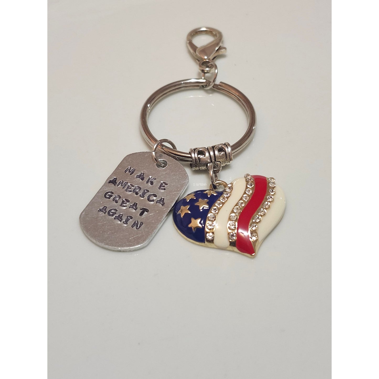 Patriotic Keychain  MAKE AMERICA GREAT AGAIN