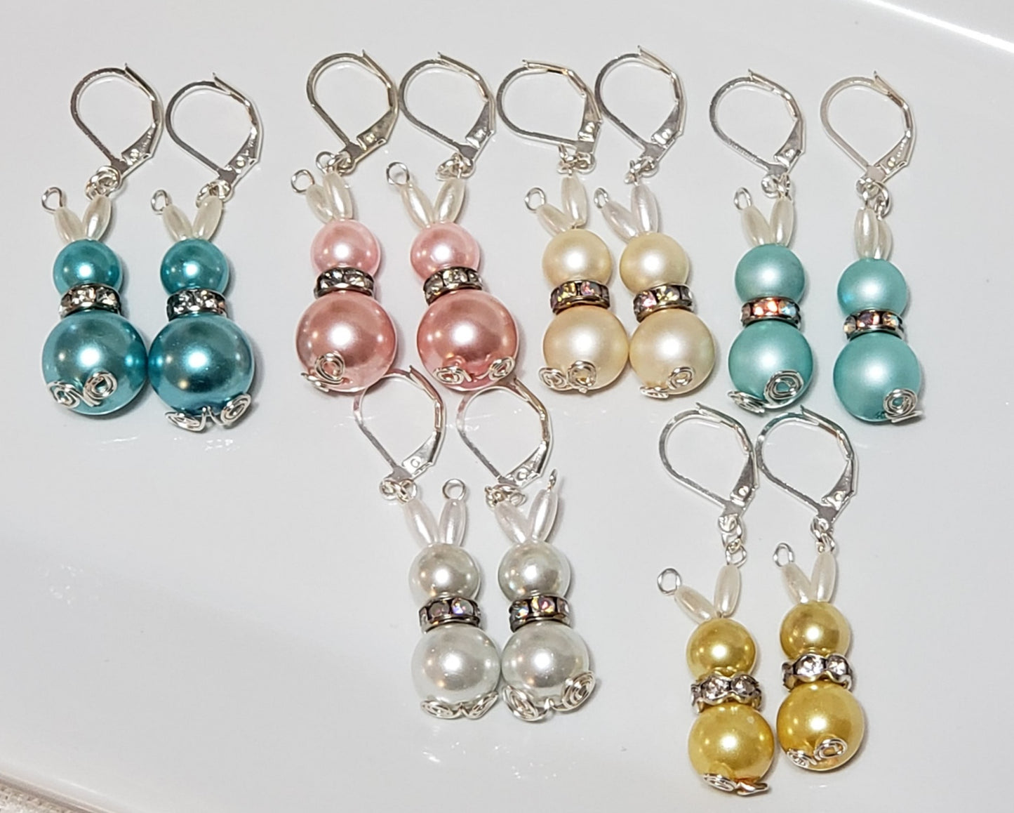 Cute Pearl Bunny Earrings