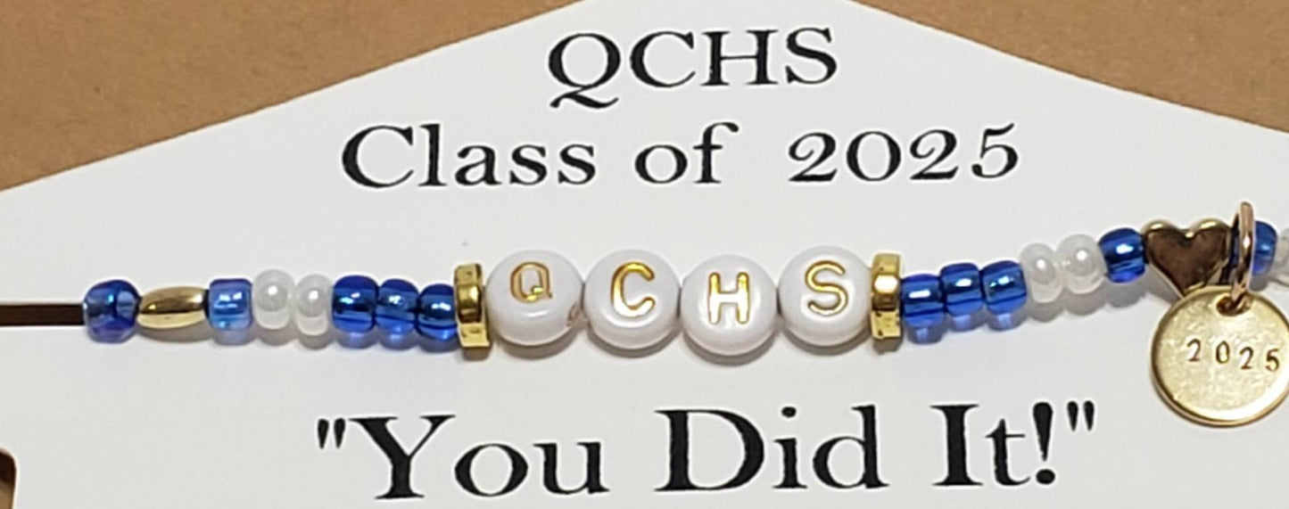 Custom School Spirit Graduation Bracelet