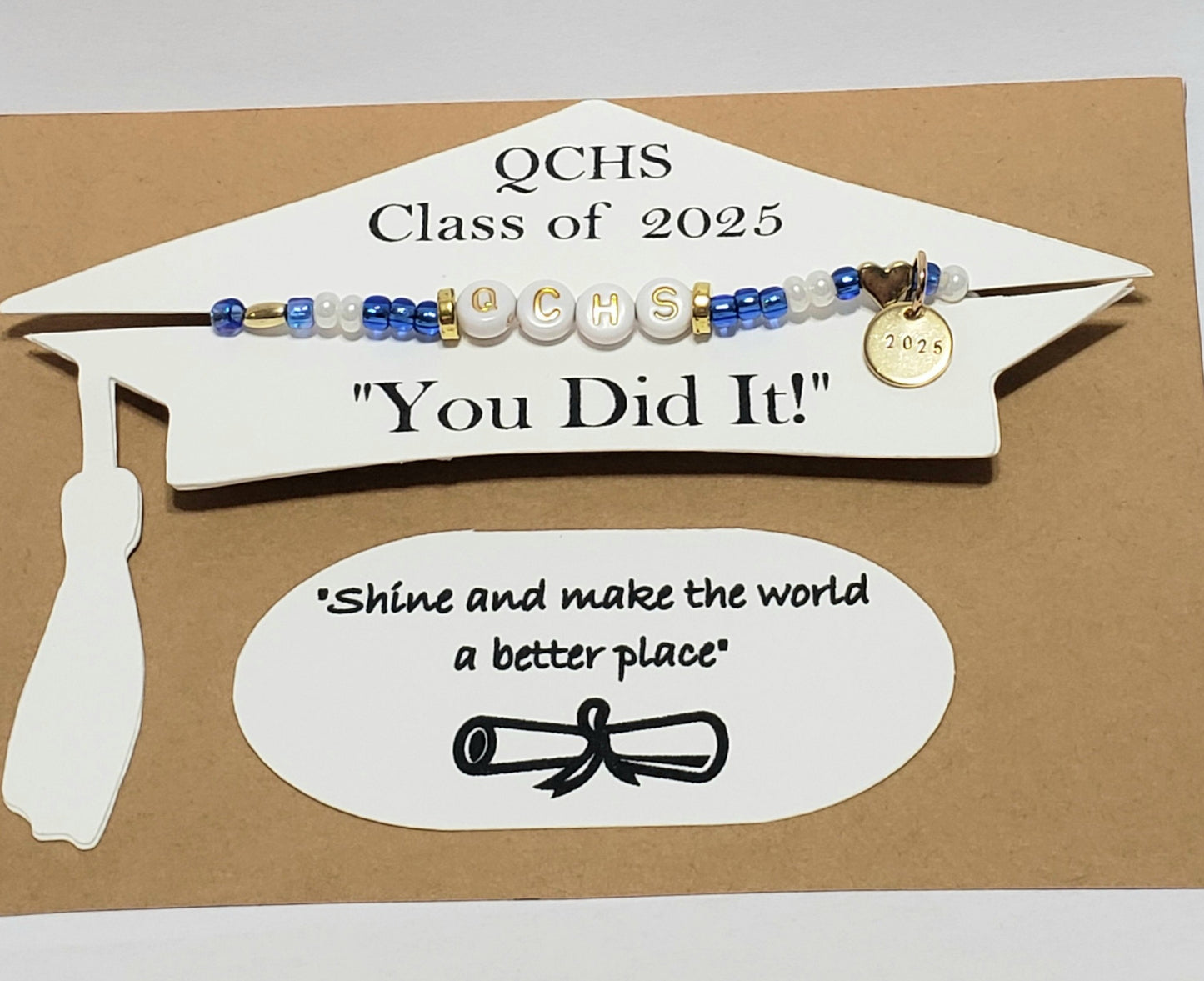 Custom School Spirit Graduation Bracelet
