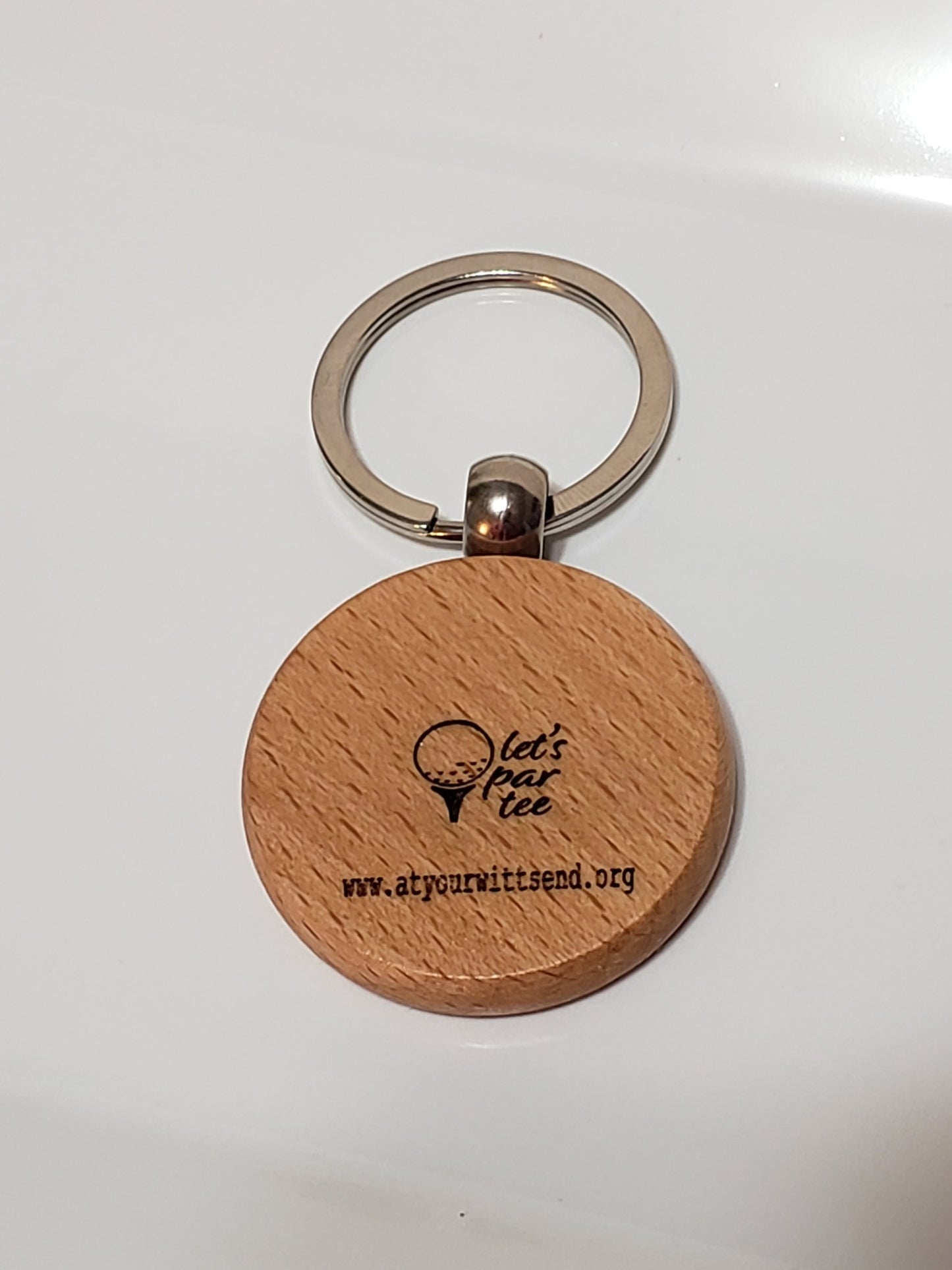 Funny Wooden Golf Keychain, "THAT TREE WAS NOT HERE LAST TIME."
