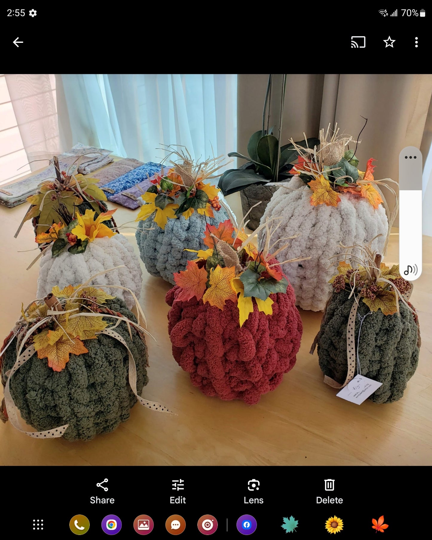 Custom Knit Pumpkin, Pumpkin Decoration, Autumn Decorations