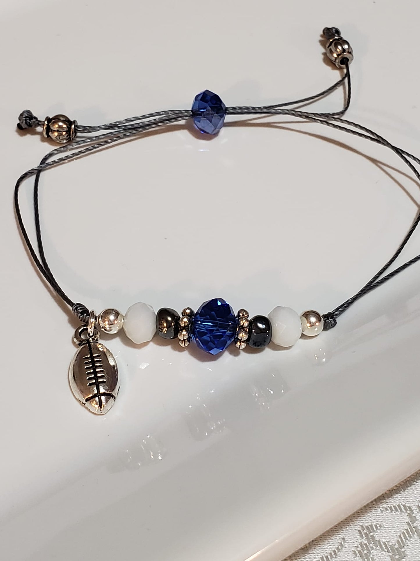 Quakertown Panthers GAME DAY Adjustable Sliding Knot Bracelet, PANTHERS FOOTBALL