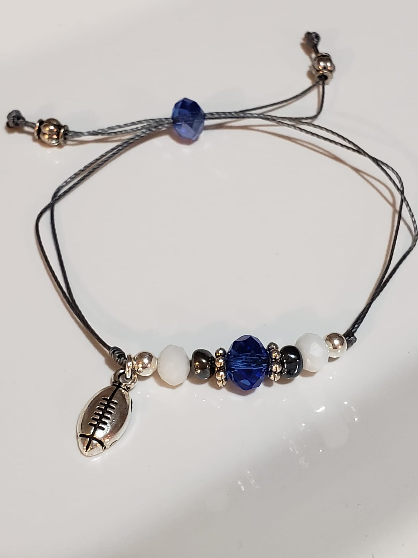 Quakertown Panthers GAME DAY Adjustable Sliding Knot Bracelet, PANTHERS FOOTBALL