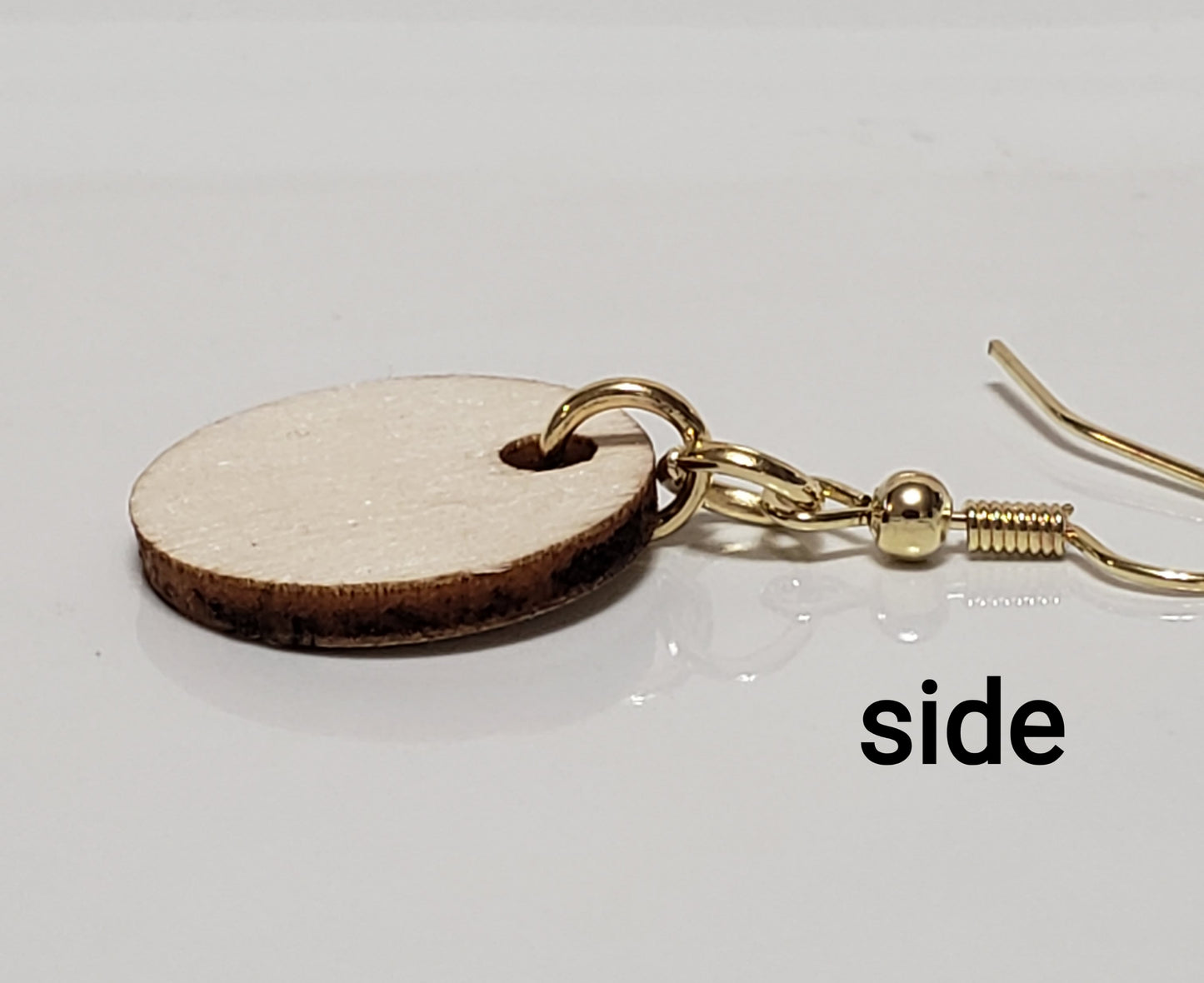 Little Wood Round Earrings (multiple lasered patterns to choose from)