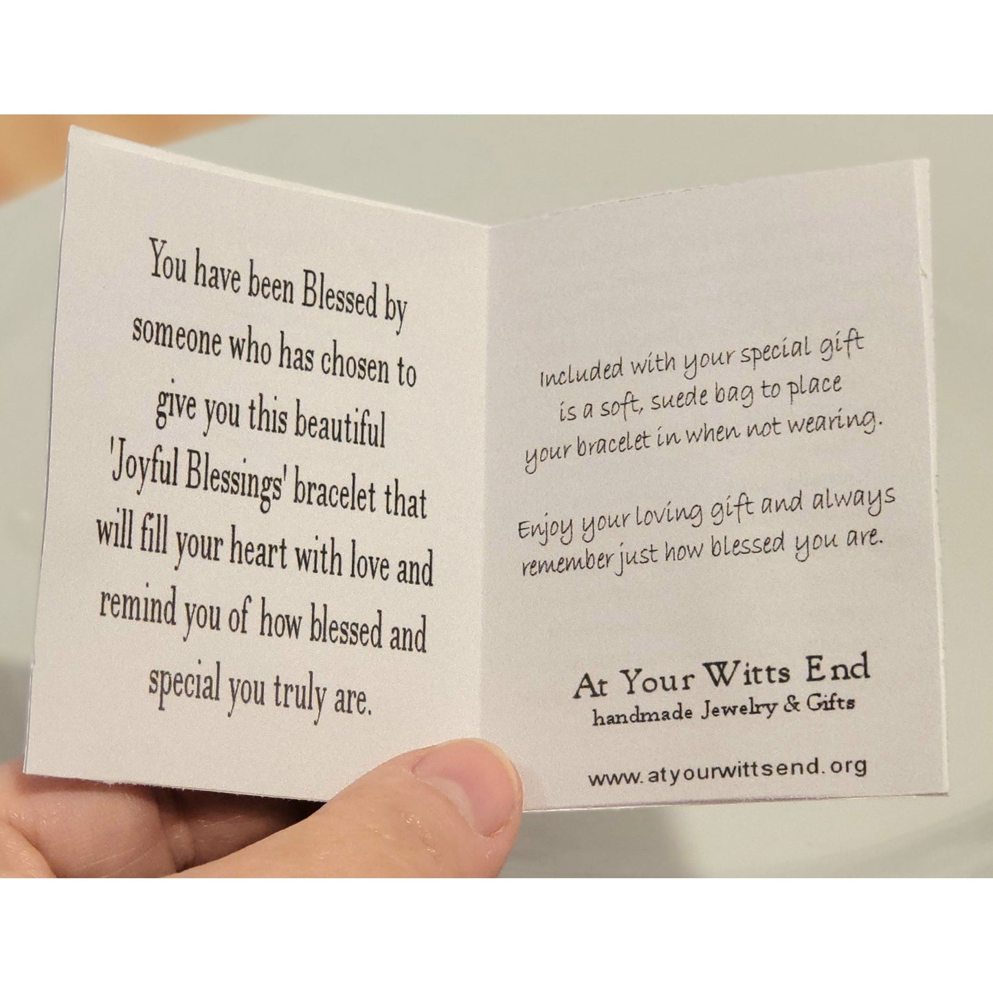 Inside your booklet is a reminder of just how much you are blessed and loved.