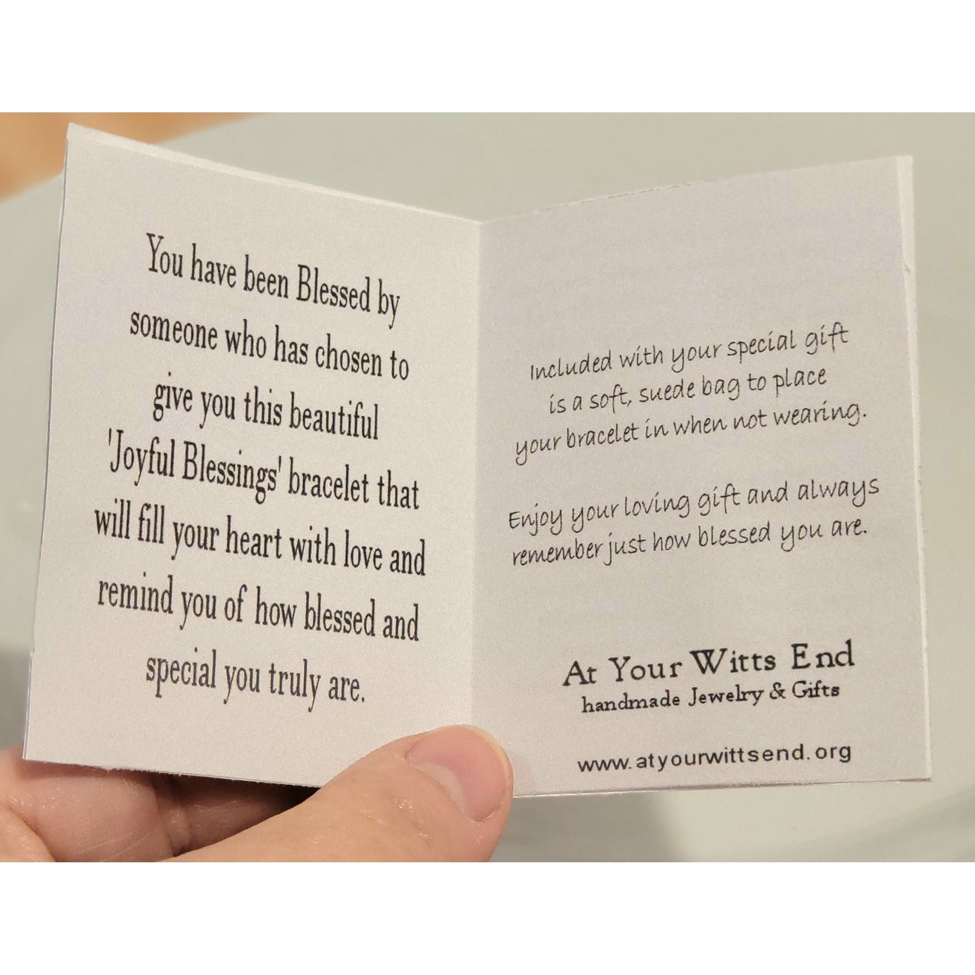 Inside your booklet is a reminder of just how much you are blessed and loved.