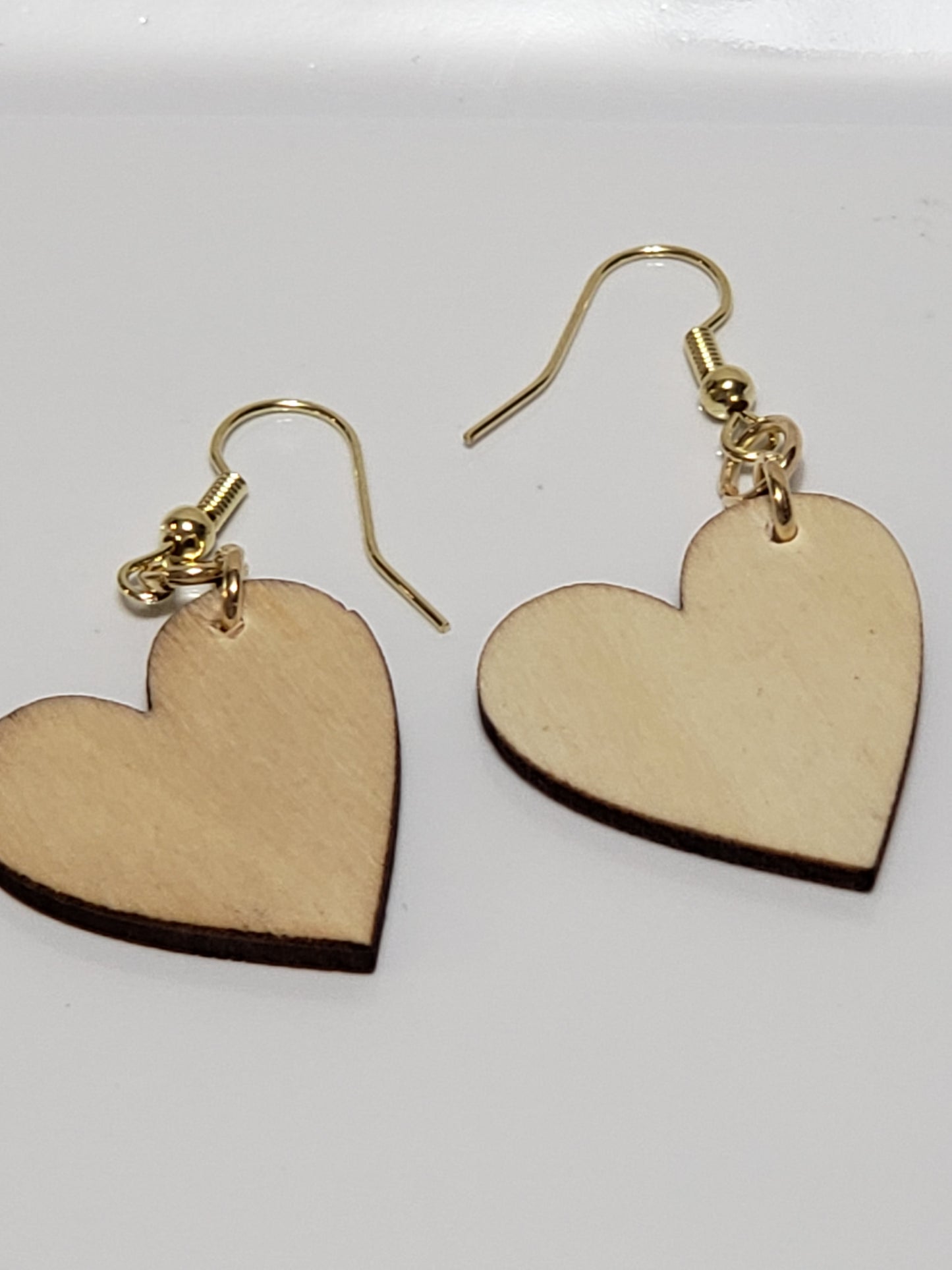 Wood Heart Earrings (multiple lasered patterns to choose from)