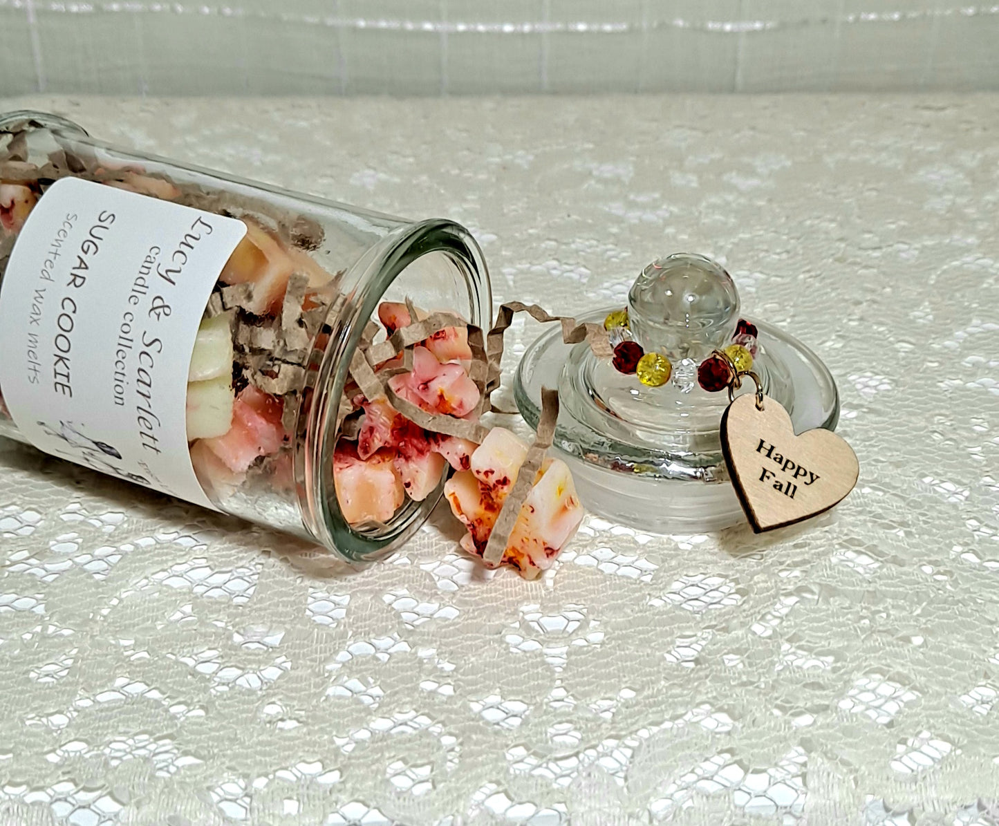 Fall Leaf Wax Melts in Glass Jar