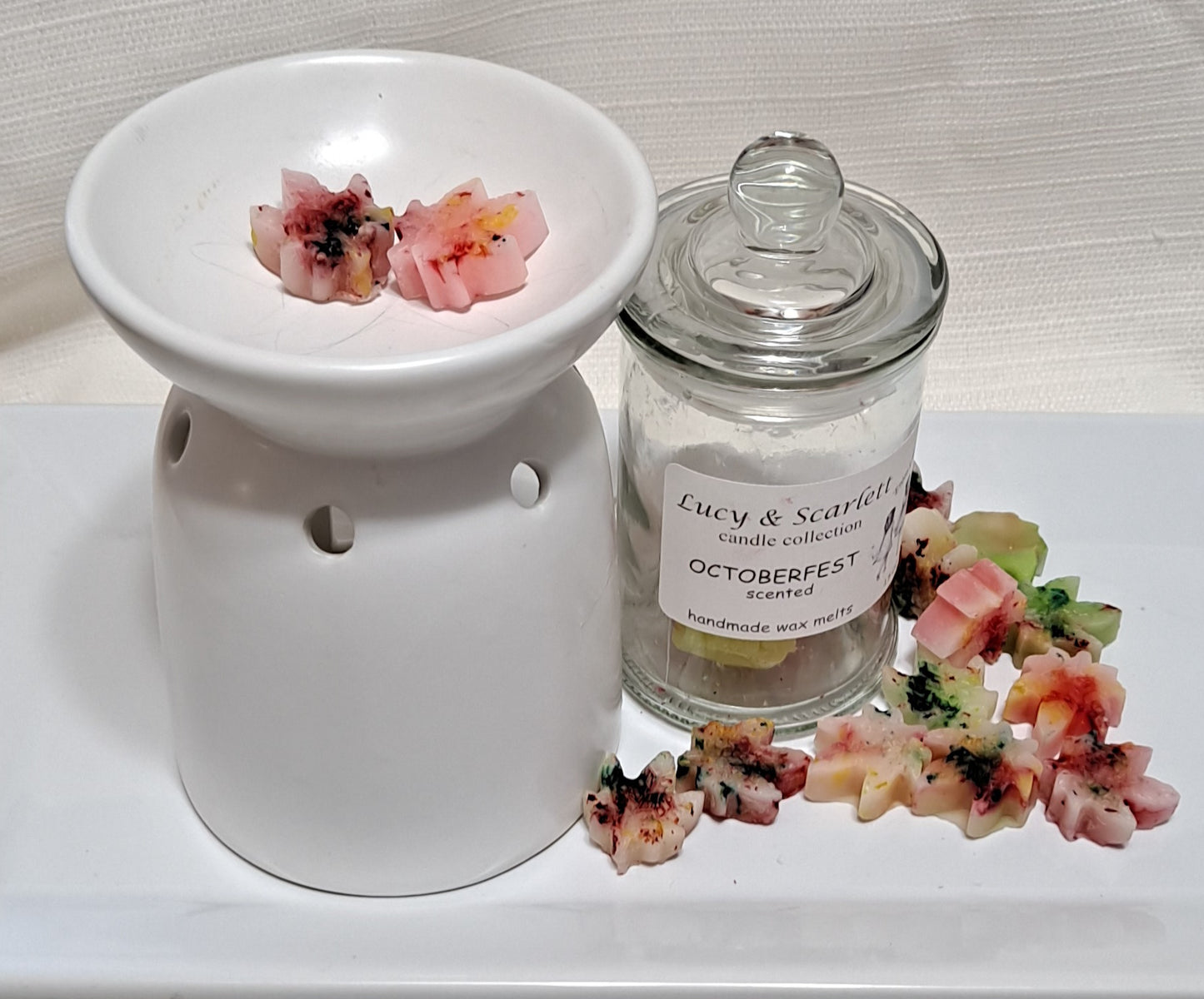 Fall Leaf Wax Melts in Glass Jar