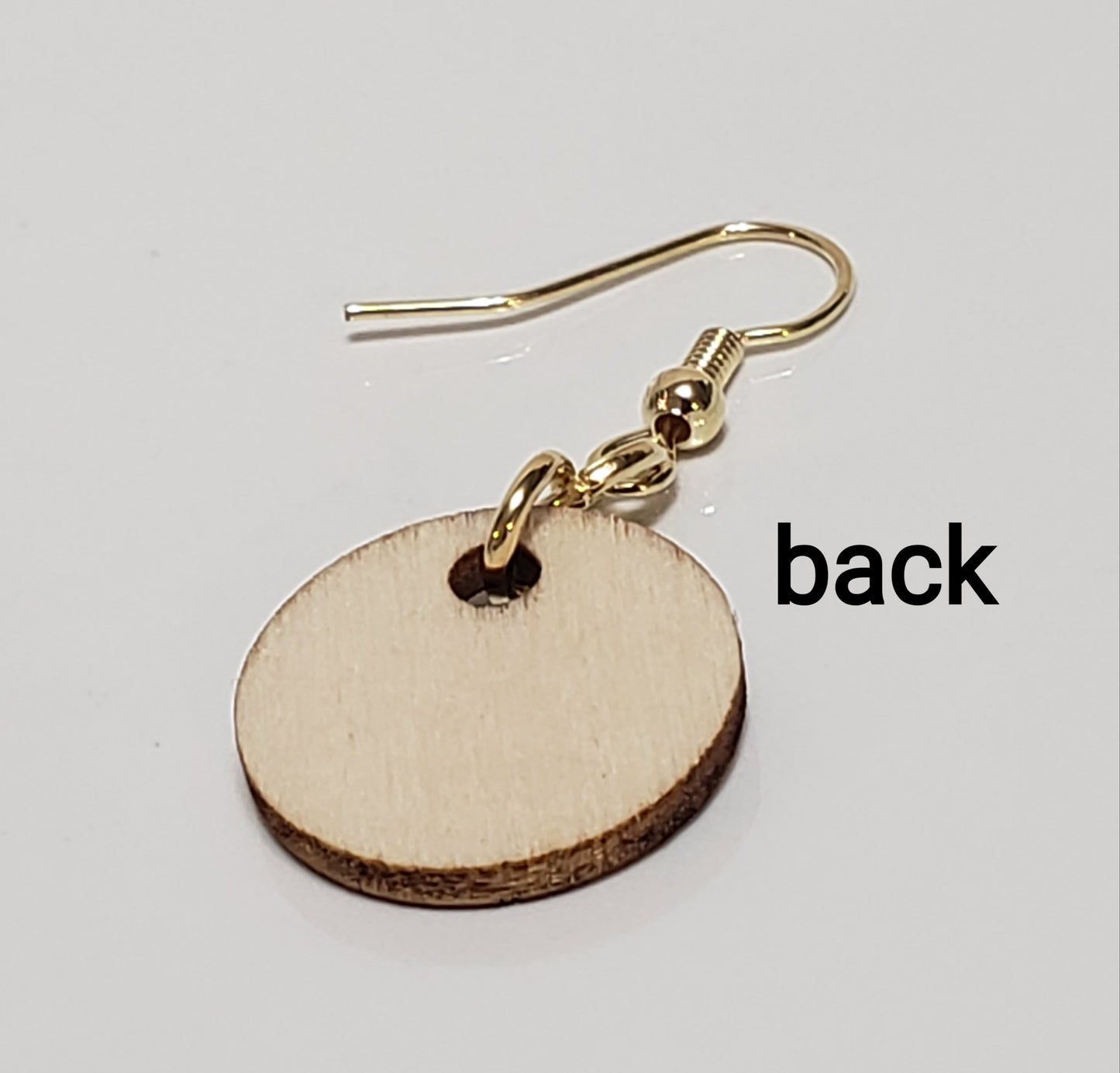 Little Wood Round Earrings (multiple lasered patterns to choose from)