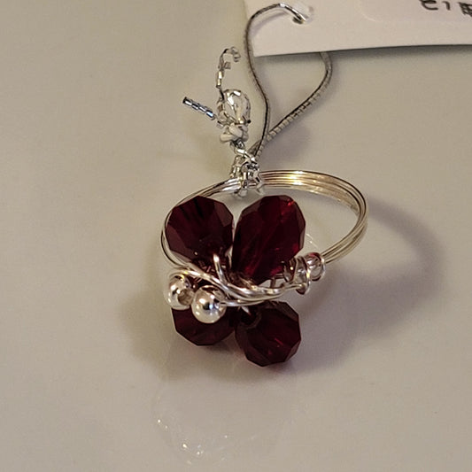 Red Crystal Ring  size 6