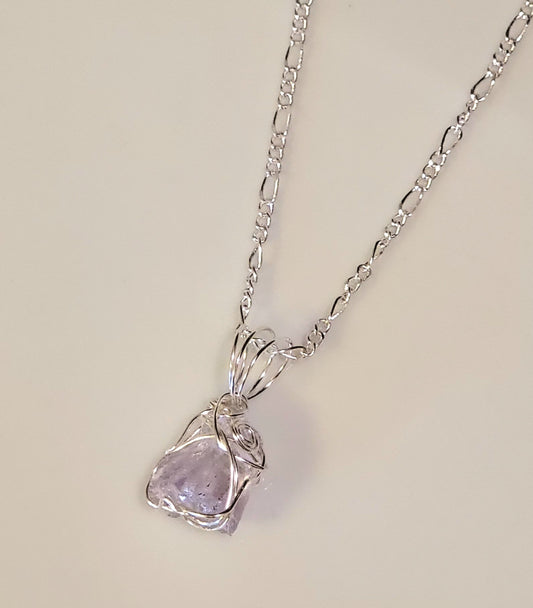 Gemstone Necklace amethyst silver   SOLD