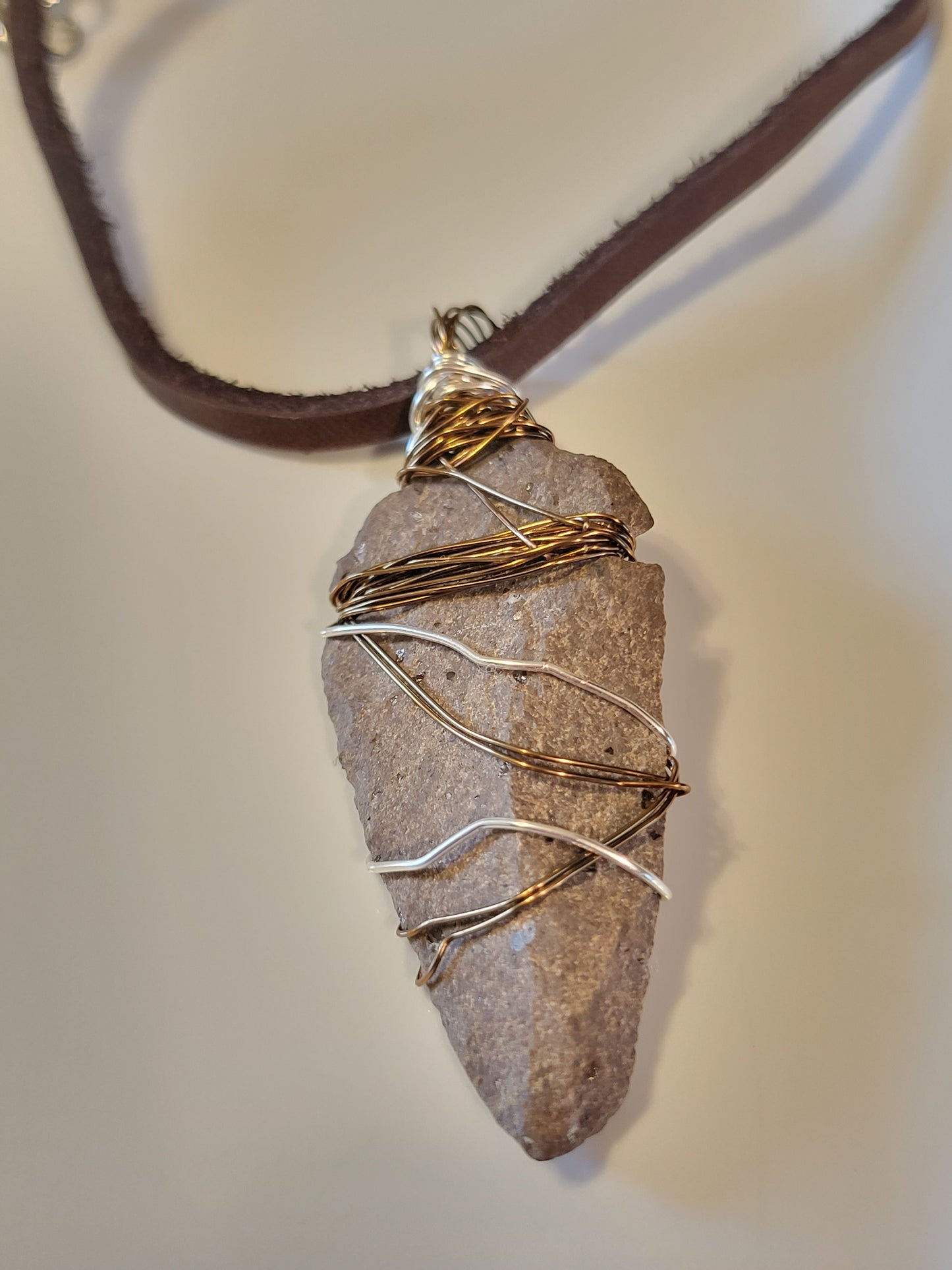 Men's Stone Arrowhead Necklace