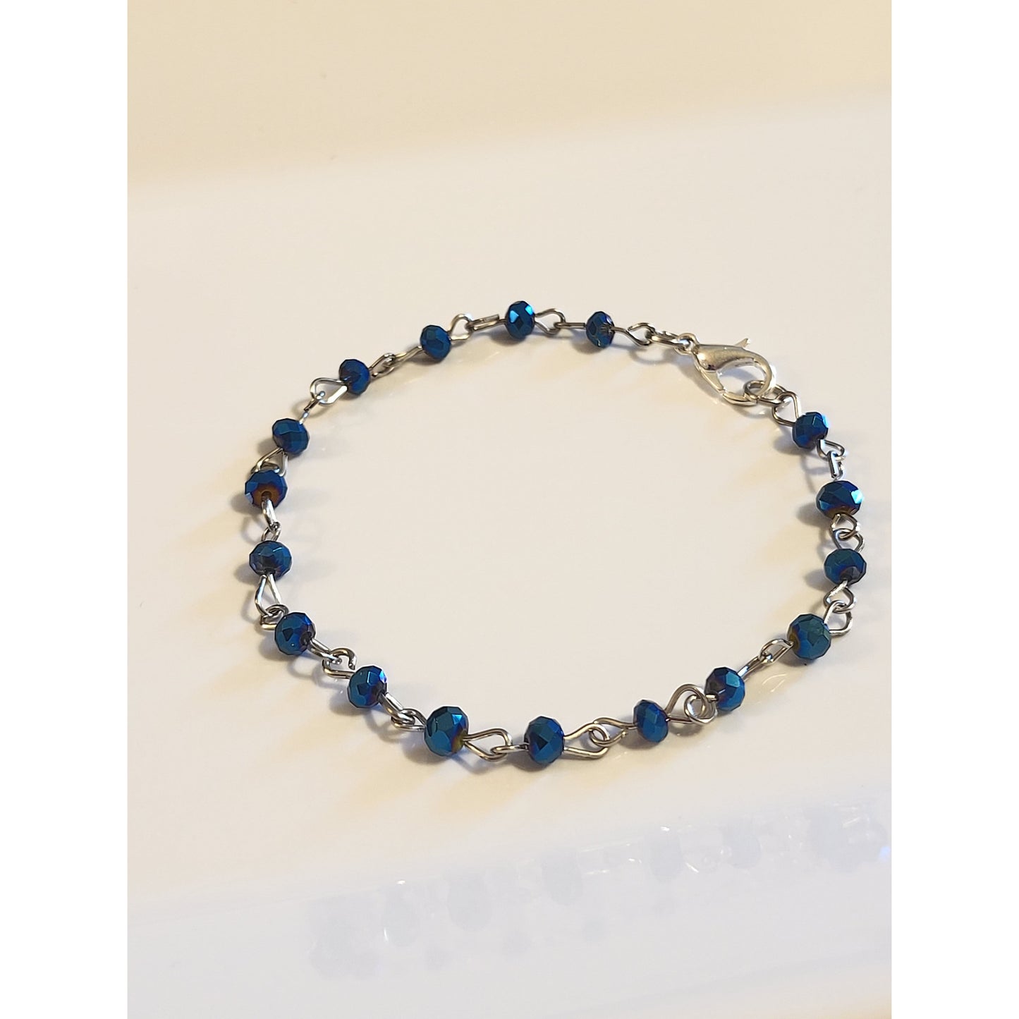 Delicate Cobalt Blue Crystal Bracelet