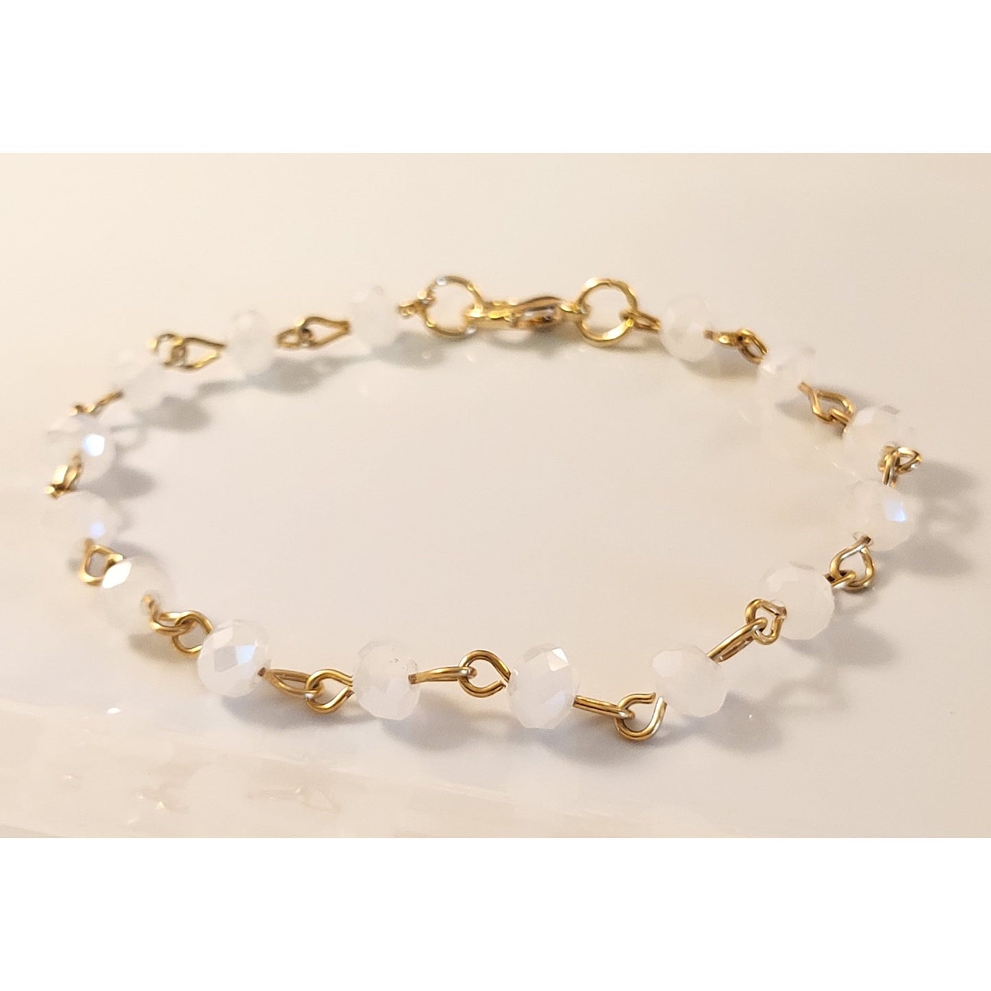 Delicate Beautiful White Crystal Bracelet