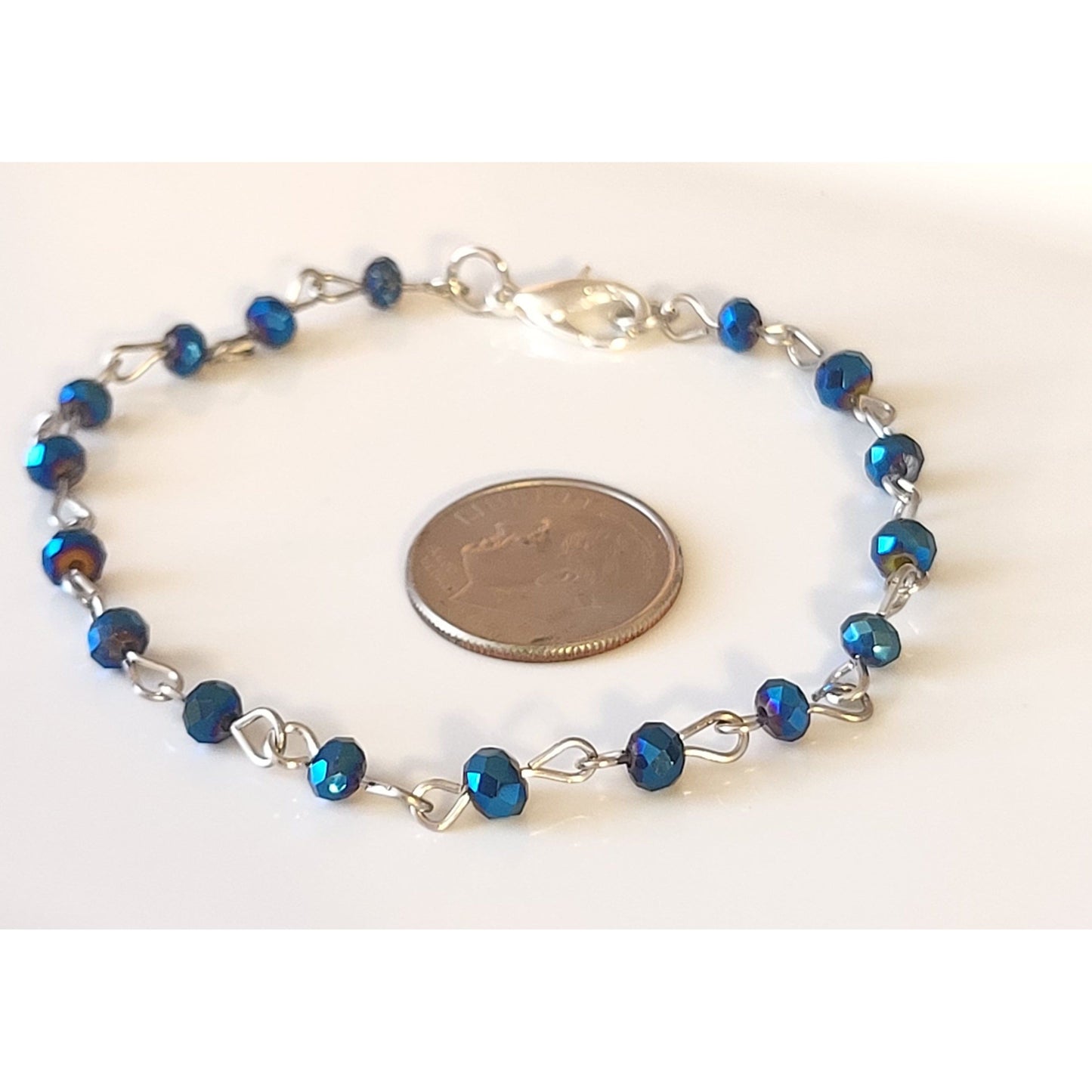 Delicate Cobalt Blue Crystal Bracelet