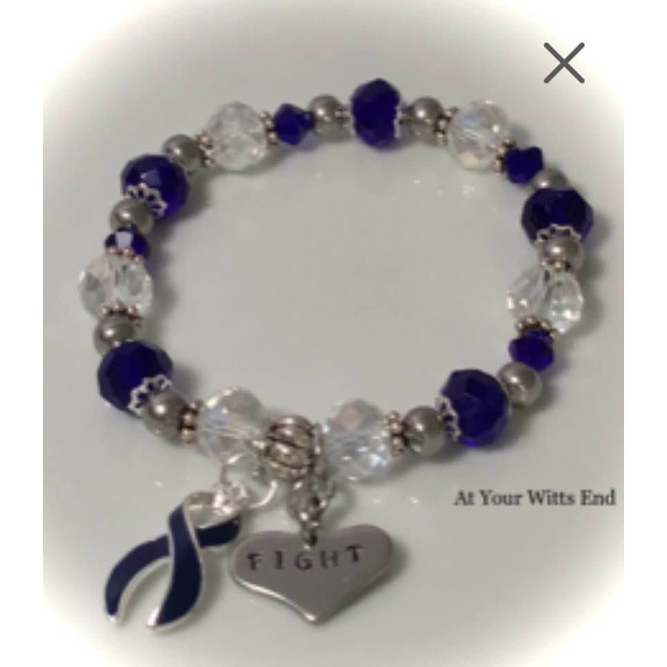 Colon Cancer Bracelet dark blue