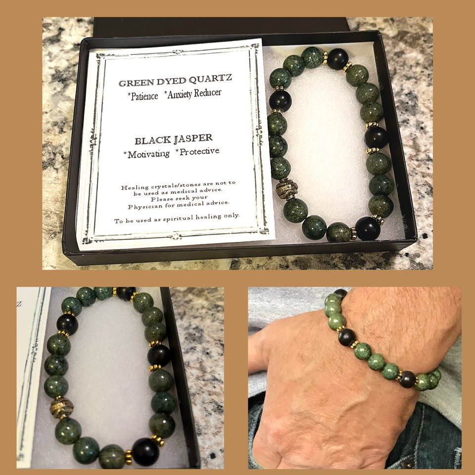 Quartz & Jasper Bracelet, gifts for him
