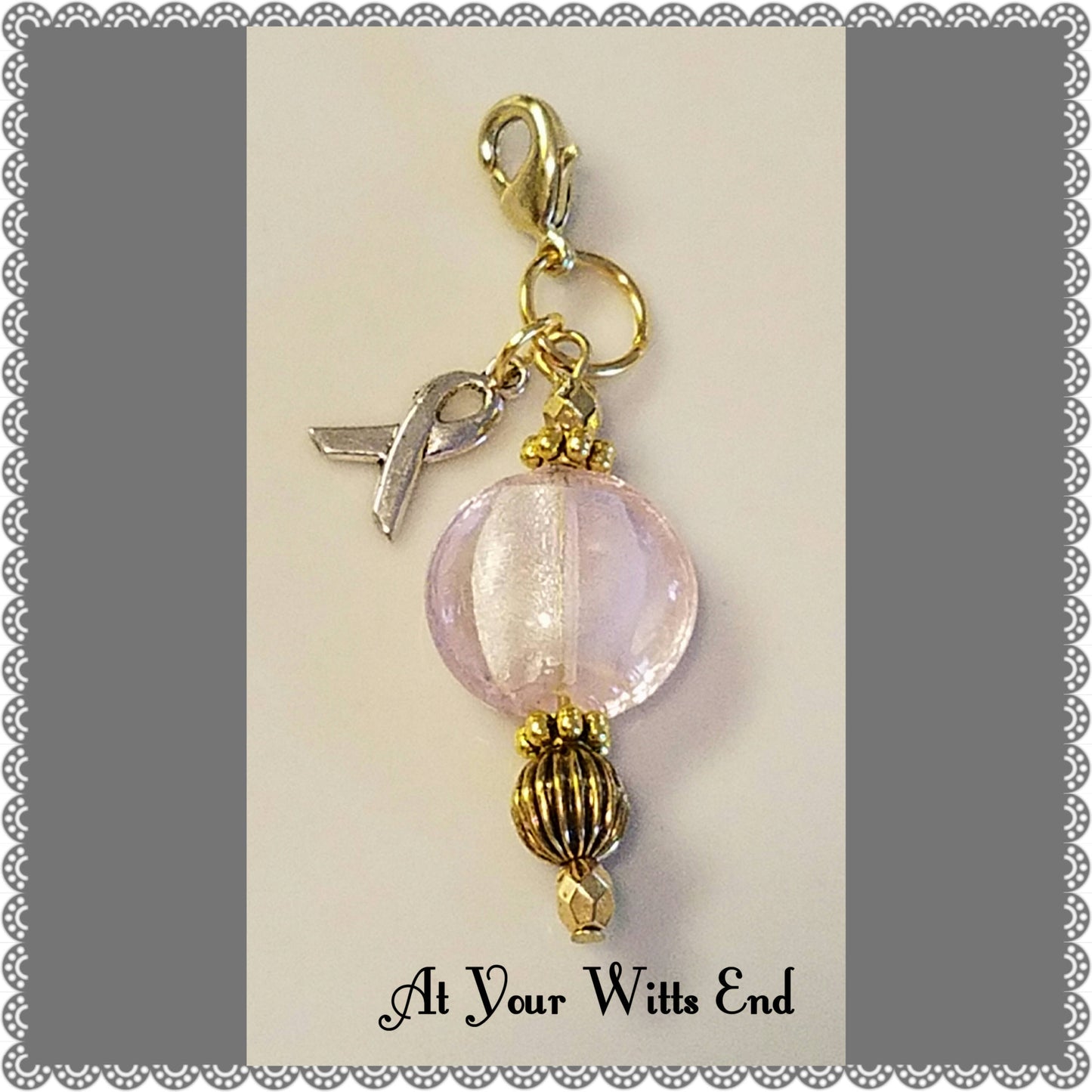 Breast Cancer Awareness Keychain / Zipper Pull. AK1007