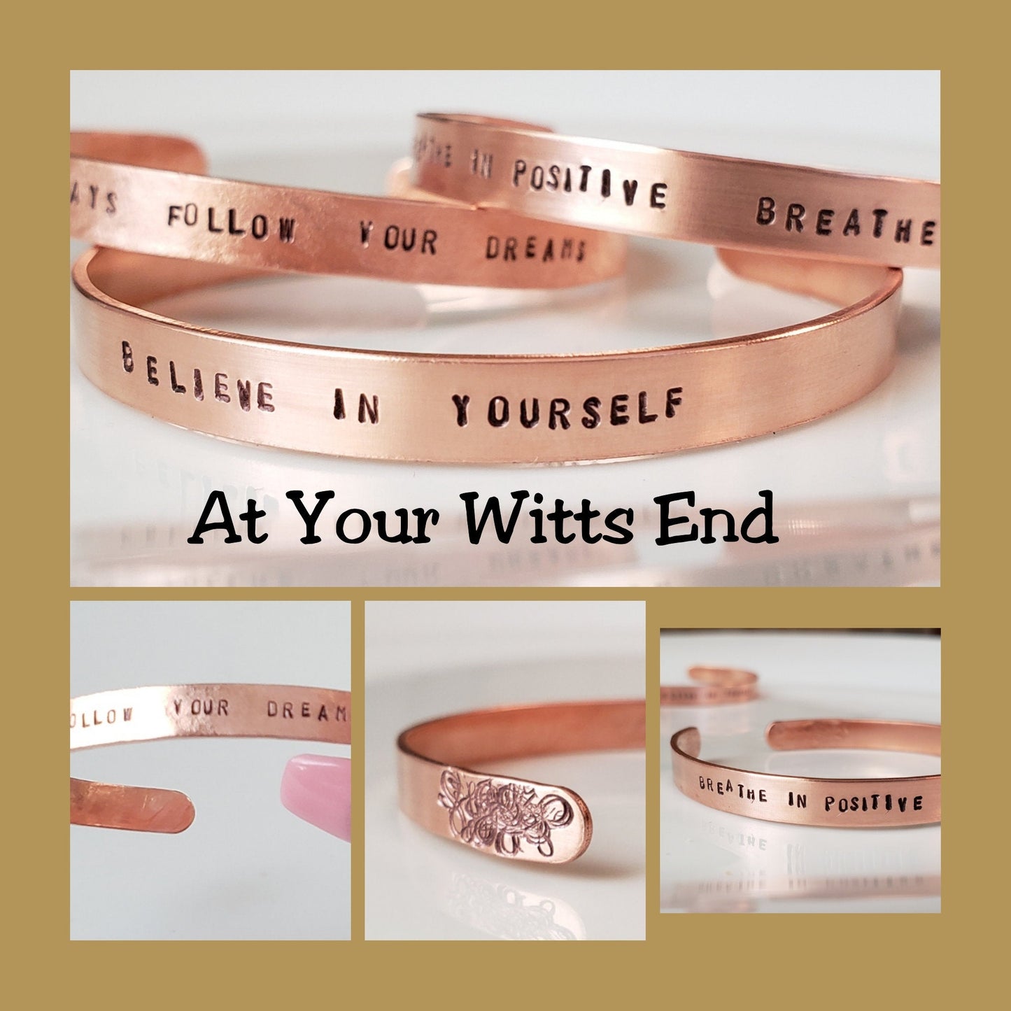 Mantra Copper Cuff, (1), inspirational bracelets, copper bracelet, gifts for her, yoga