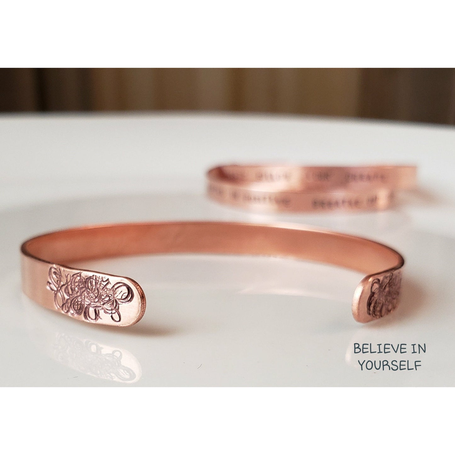 Mantra Copper Cuff, (1), inspirational bracelets, copper bracelet, gifts for her, yoga
