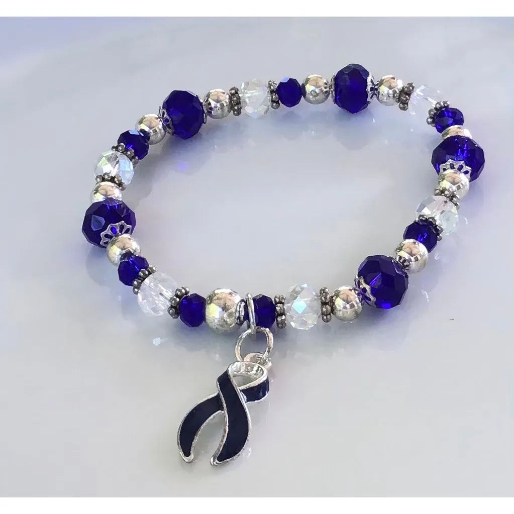 Colon Cancer Bracelet dark blue