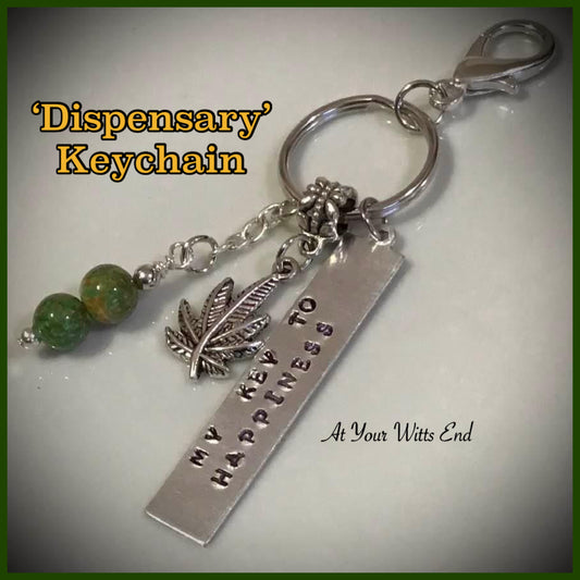 Cannabis Leaf Keychain, pot leaf, cannabis keychain, weed, keychains