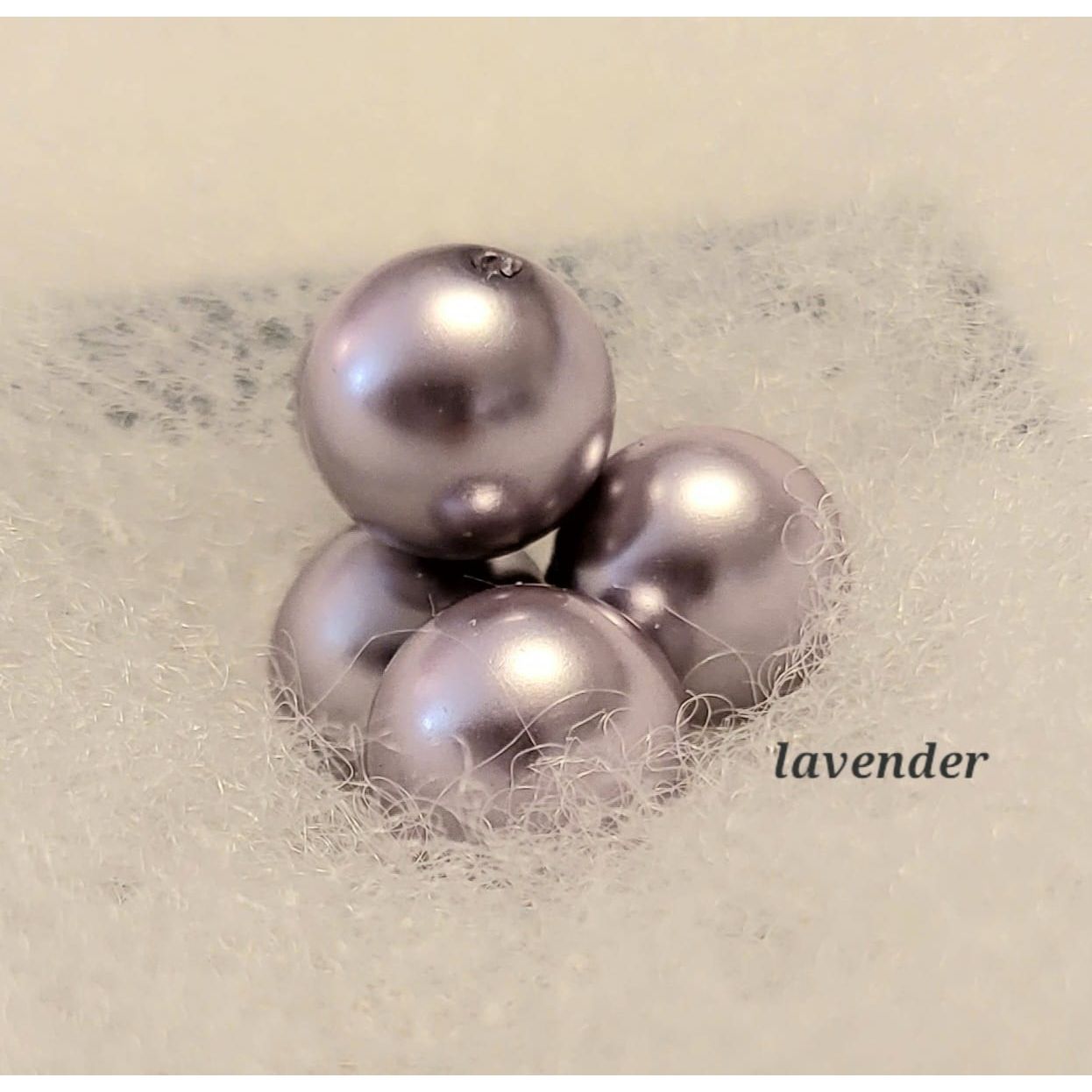 Lavender pearls are a nice delicate touch.