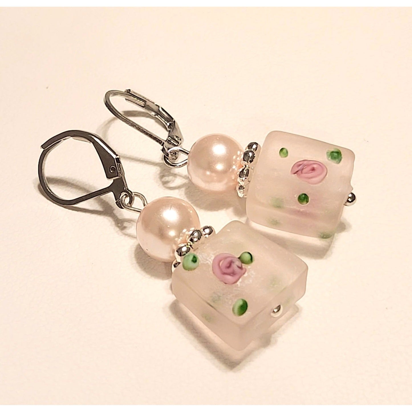 Pretty Pale Pink Feminine Earrings