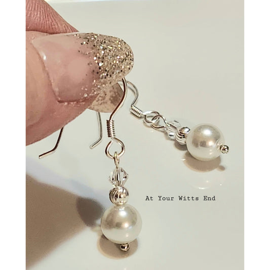 Sterling Silver Pearl Earrings