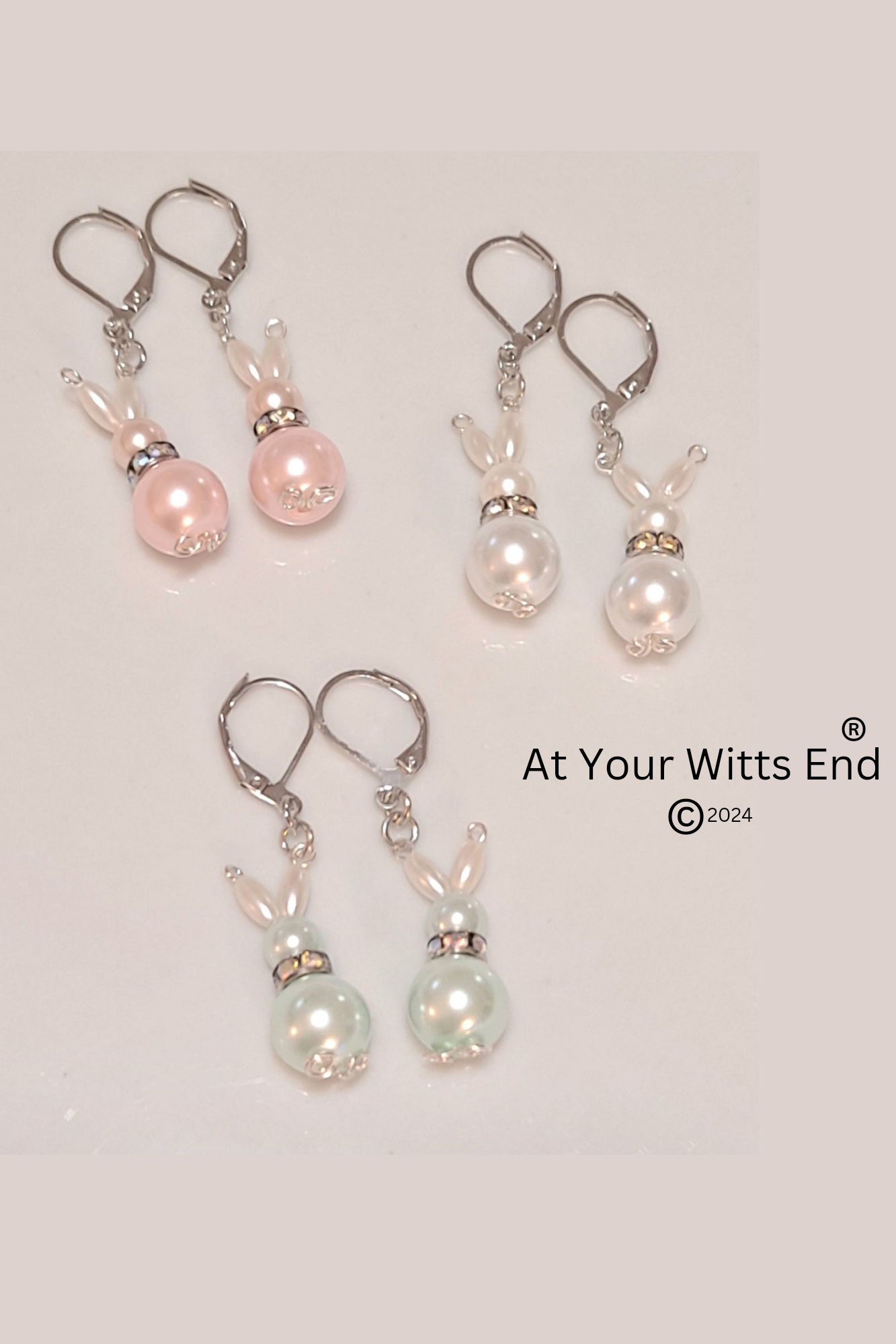 Cute Pearl Bunny Earrings
