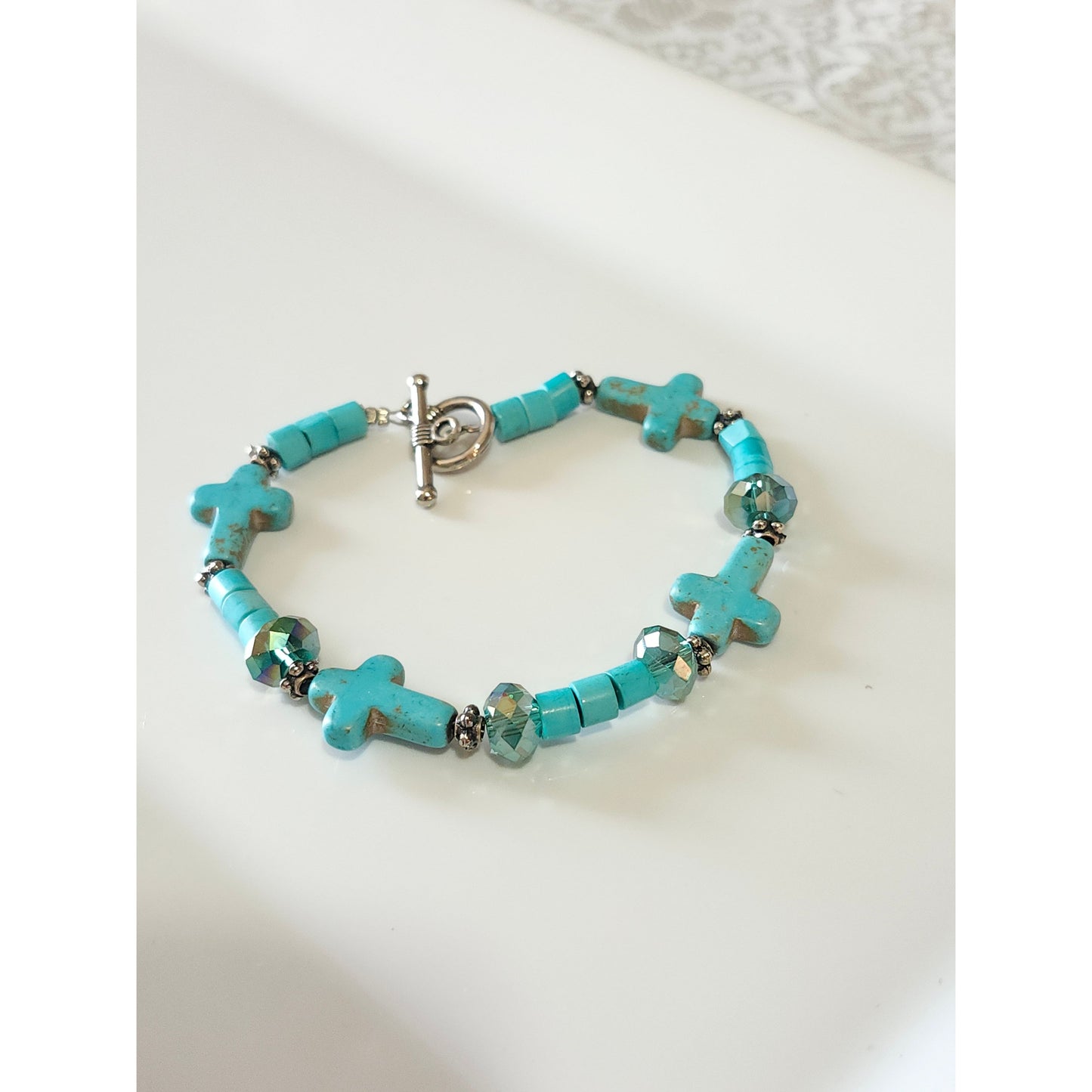 Turquoise Cross Bracelet