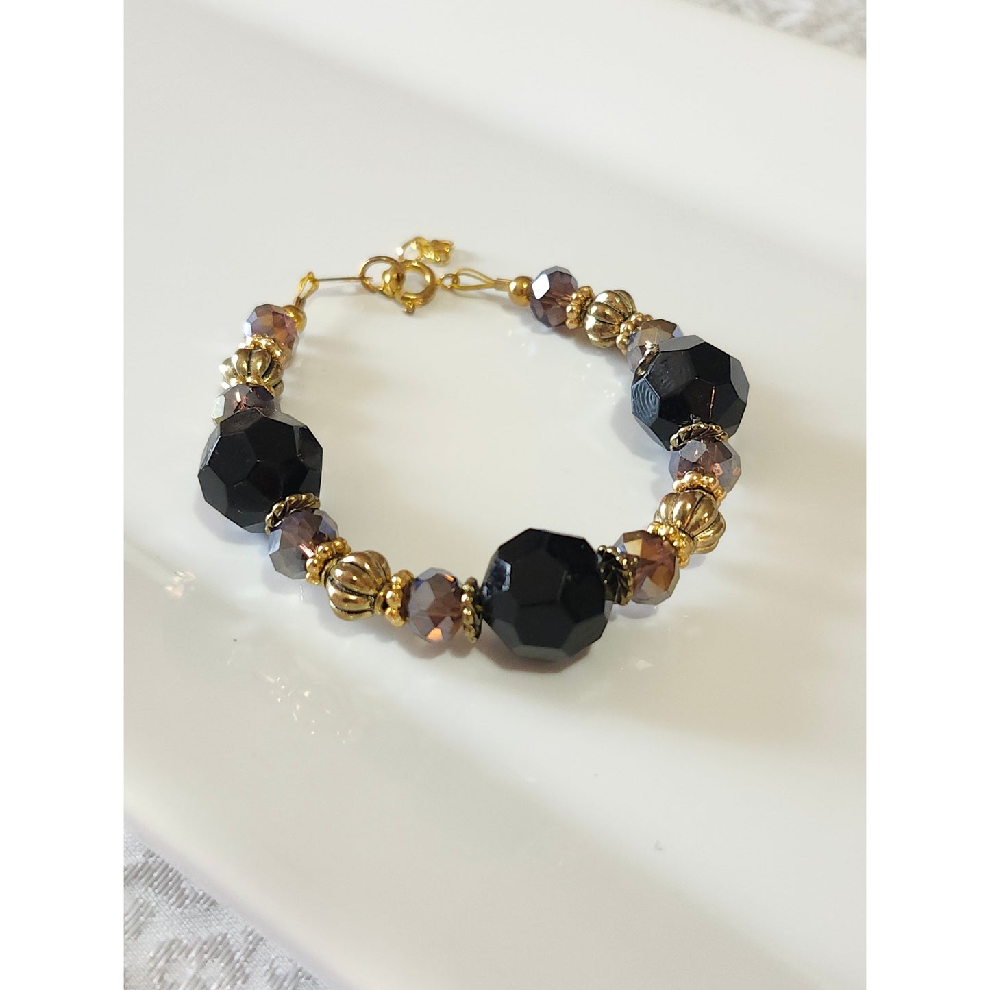 Black & Gold Bracelet clasp