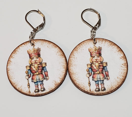 Nutcracker wooden earrings