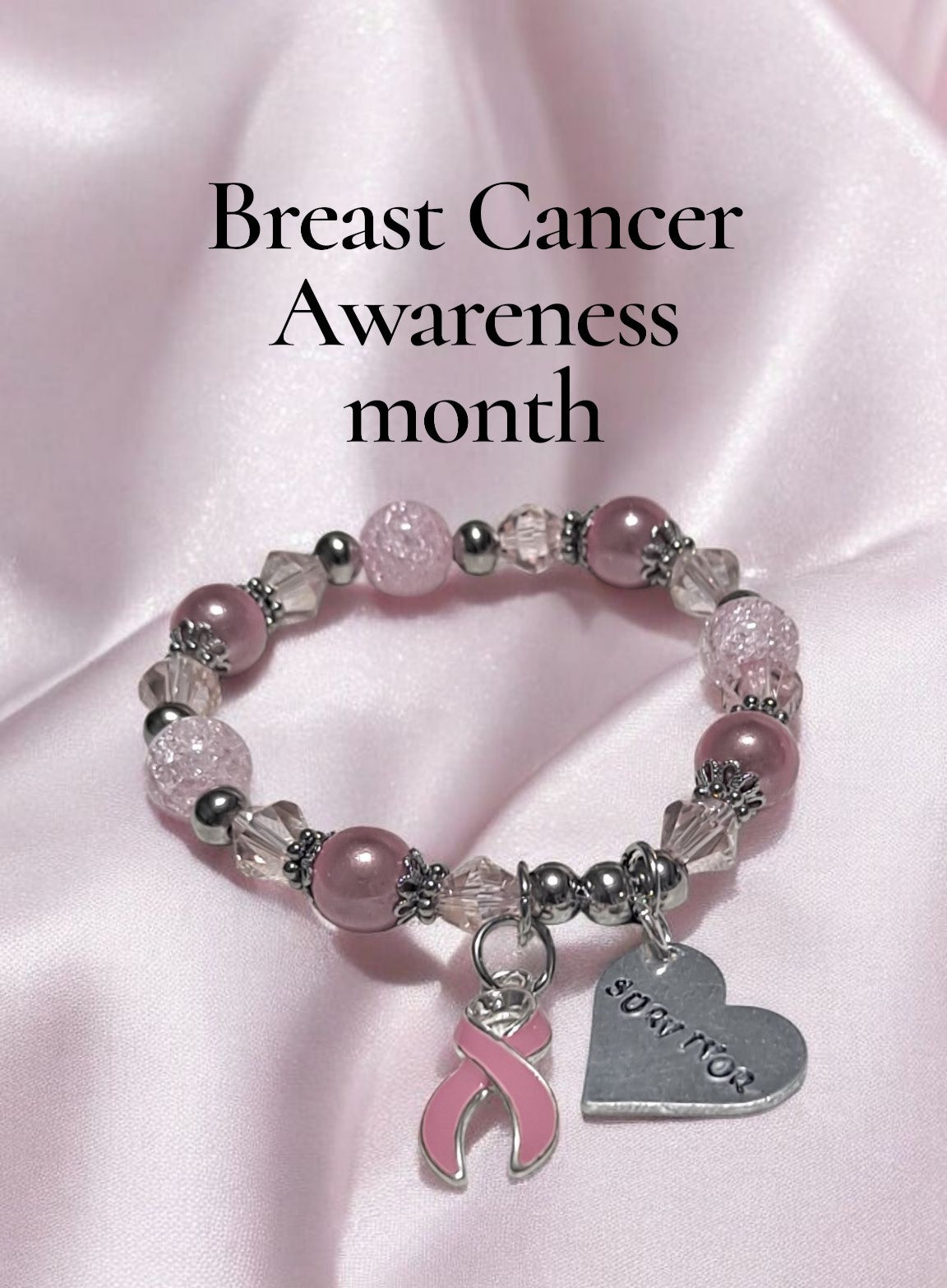 Pink Breast Cancer Awareness Bracelet