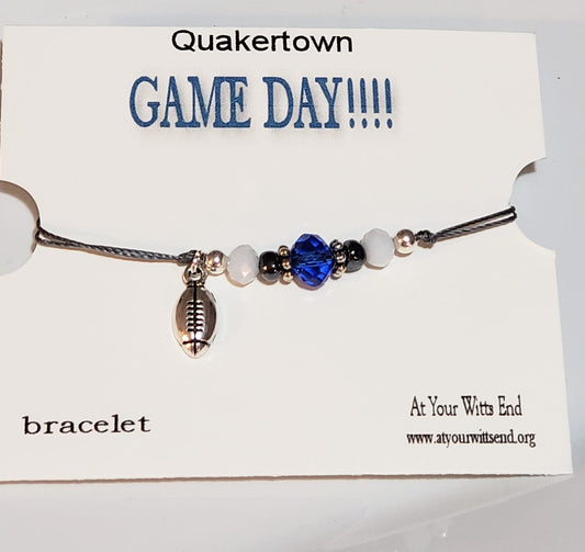 Quakertown Panthers GAME DAY Adjustable Sliding Knot Bracelet, PANTHERS FOOTBALL