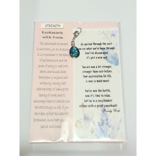 Bookmark Poems by Wendy with Sparkly Charm