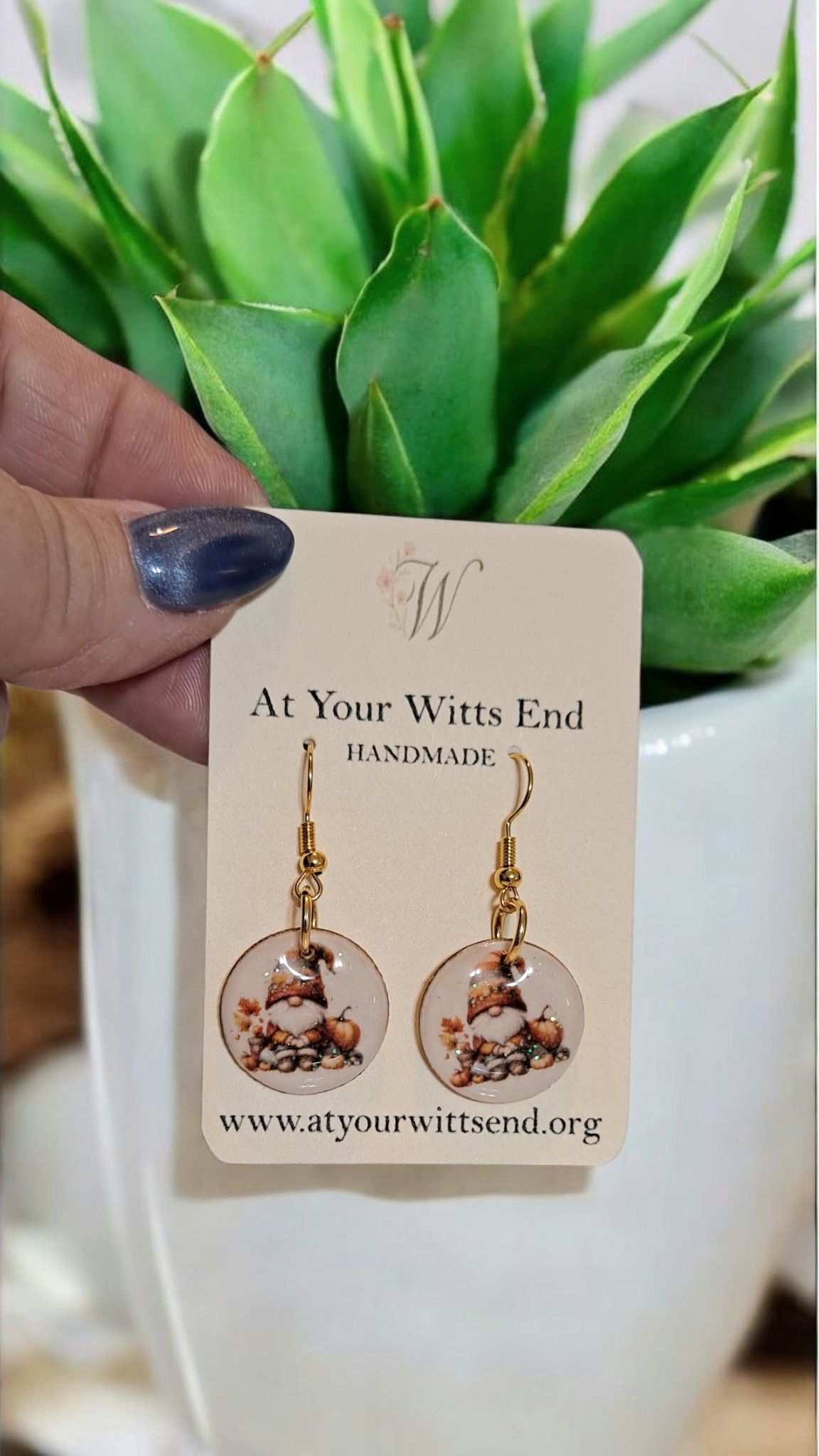 Fall Gnome Fall Earrings resin