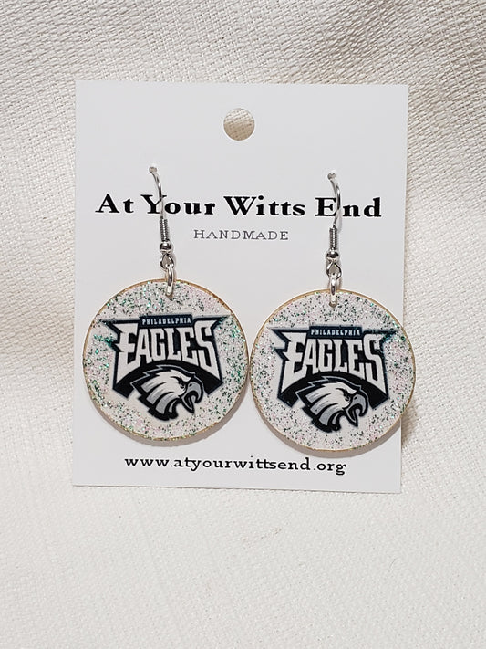 Eagles earrings Wood new logo