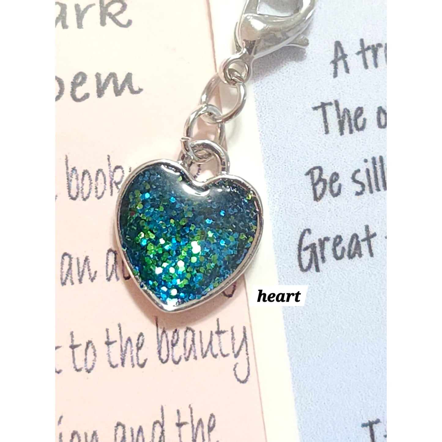 Bookmark Poems by Wendy with Sparkly Charm