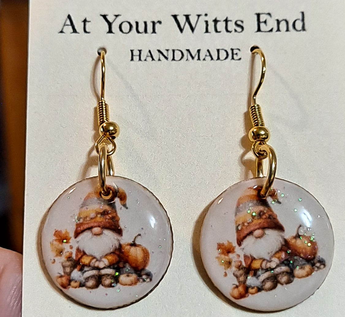 Fall Gnome Fall Earrings resin