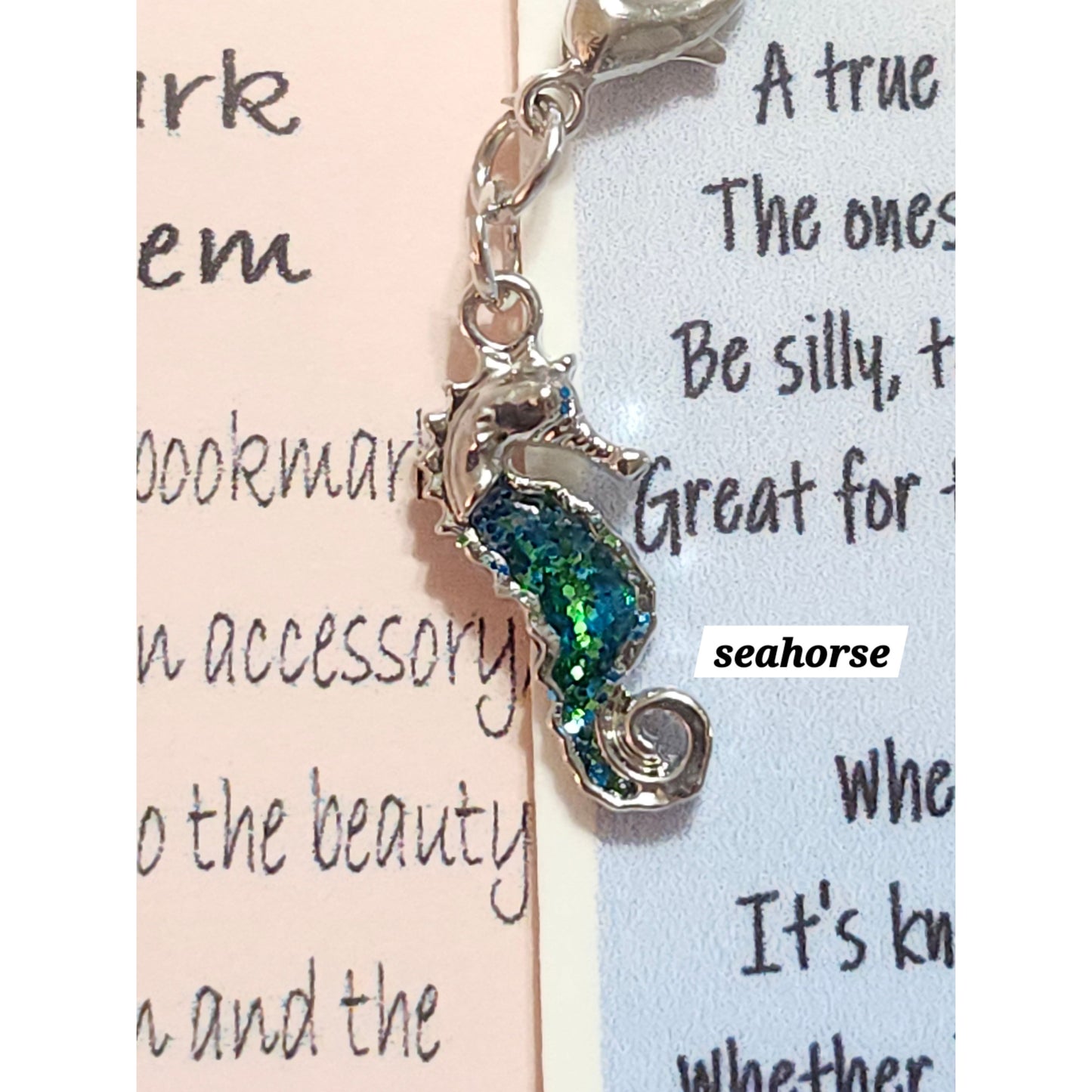 Bookmark Poems by Wendy with Sparkly Charm