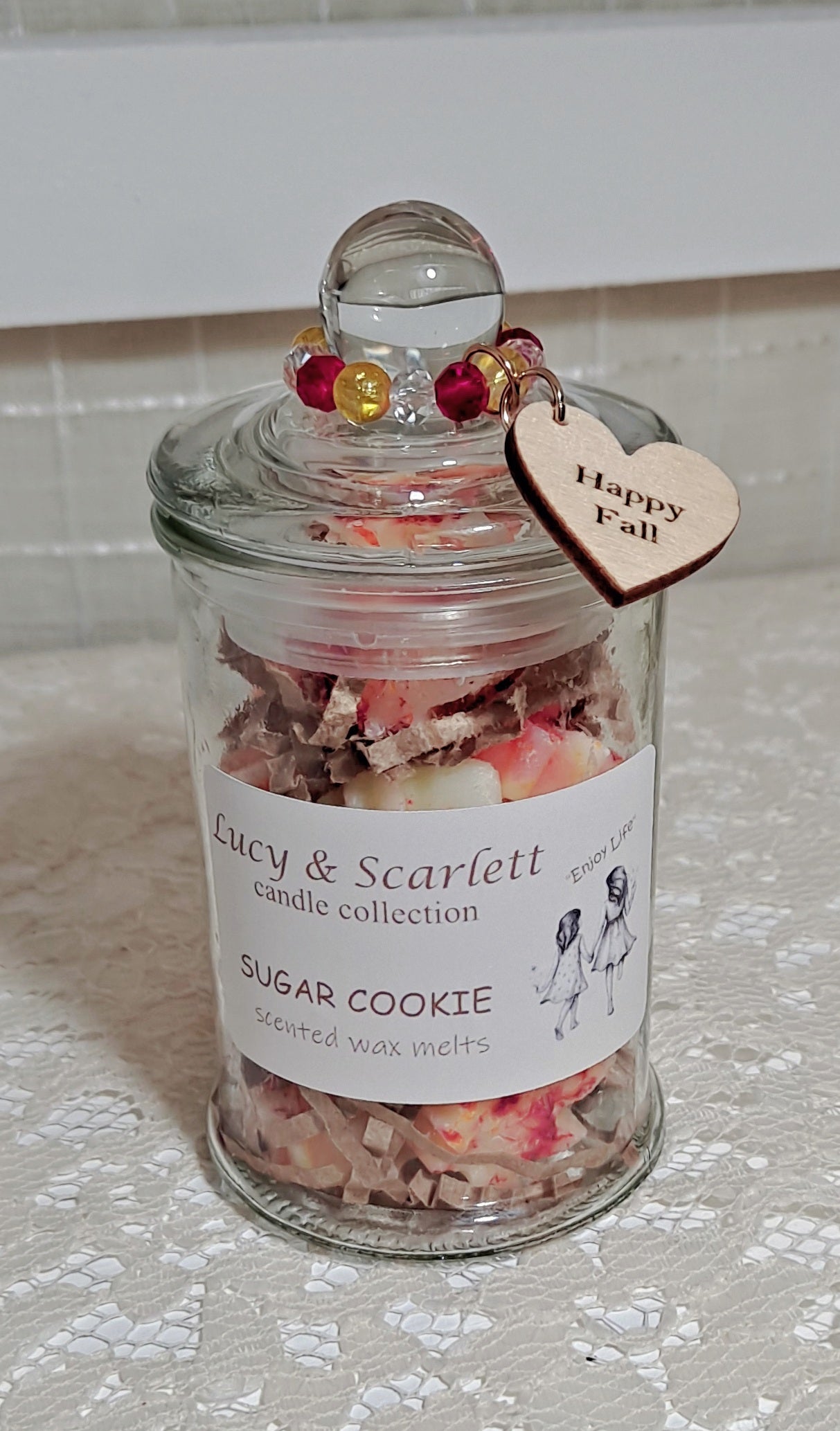 Fall Leaf Wax Melts in Glass Jar
