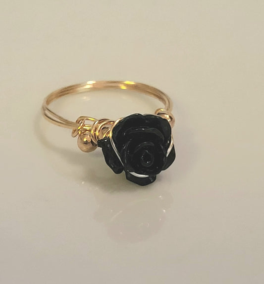 Black Rose Ring   size 7