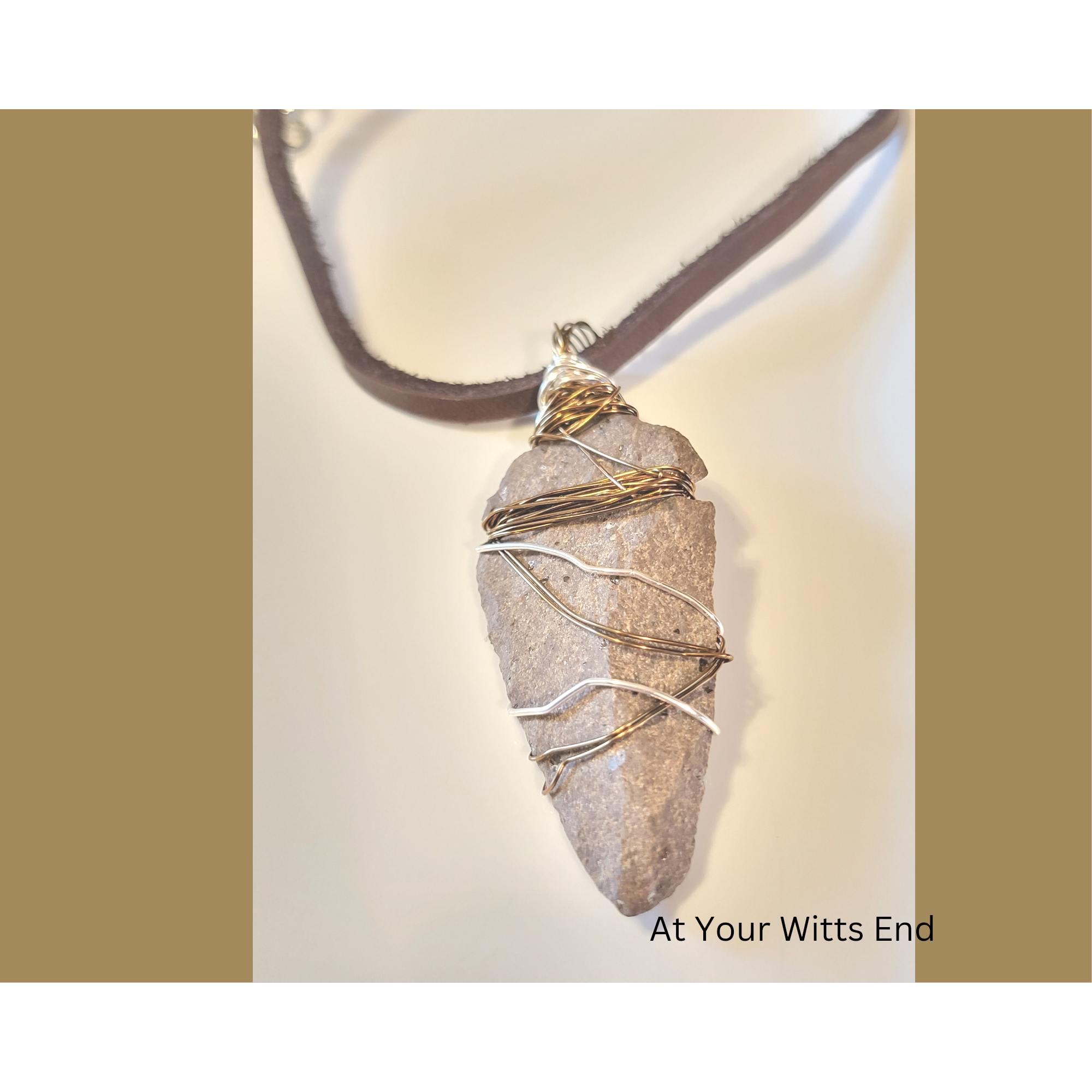 Men s Stone Arrowhead Necklace At Your Witts End