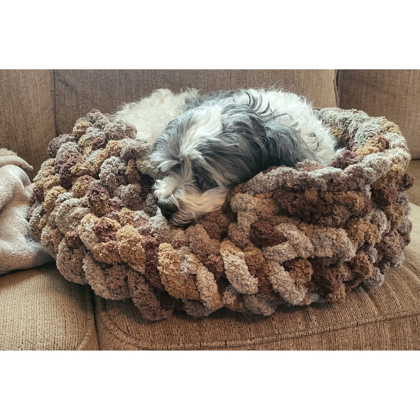 Cozy Dog Beds  made from soft cozy yarn!